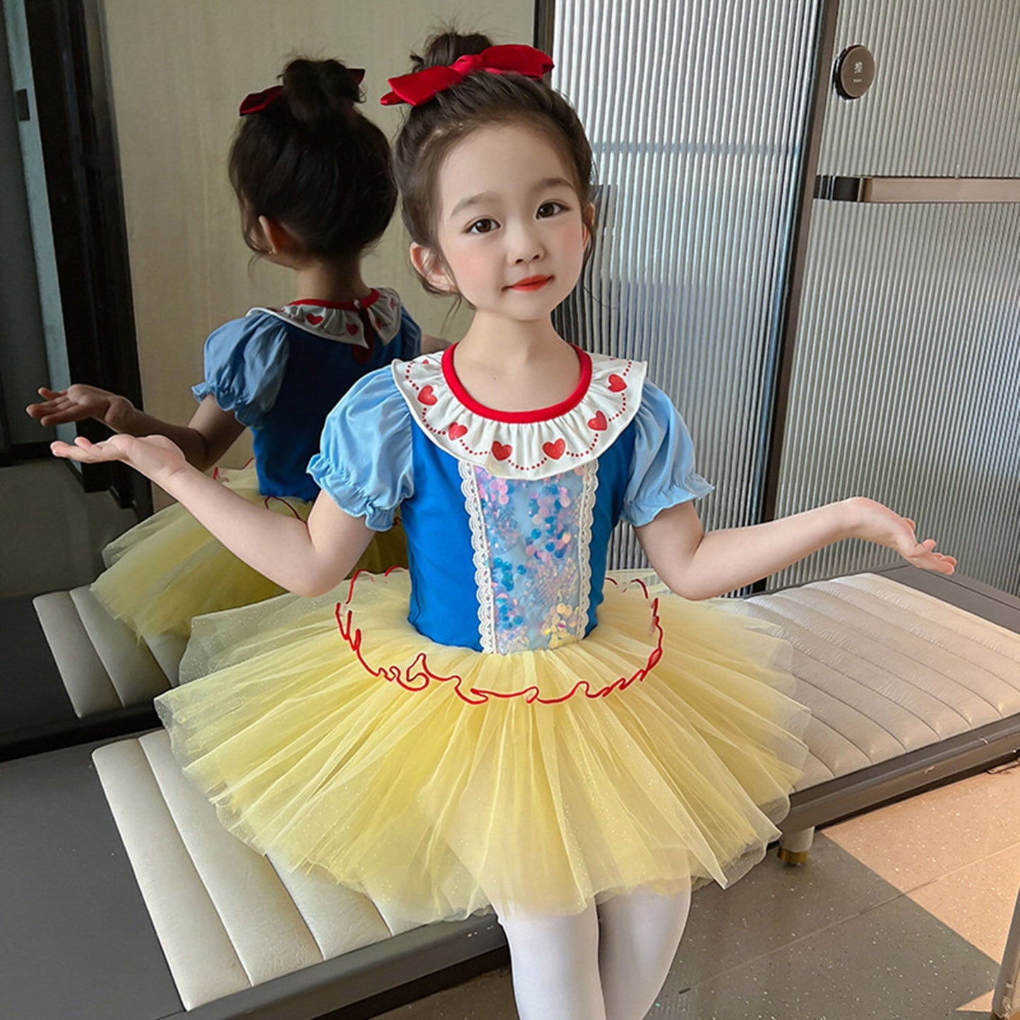 Phenas Ballet Leotards Tutu Dress for Toddler Girls Ballerina Outfits Dance Costume Dancewear with Tulle Skirt