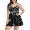 Womens Halter Swimdress Plus Size Two Piece Swimsuit Tankini Set