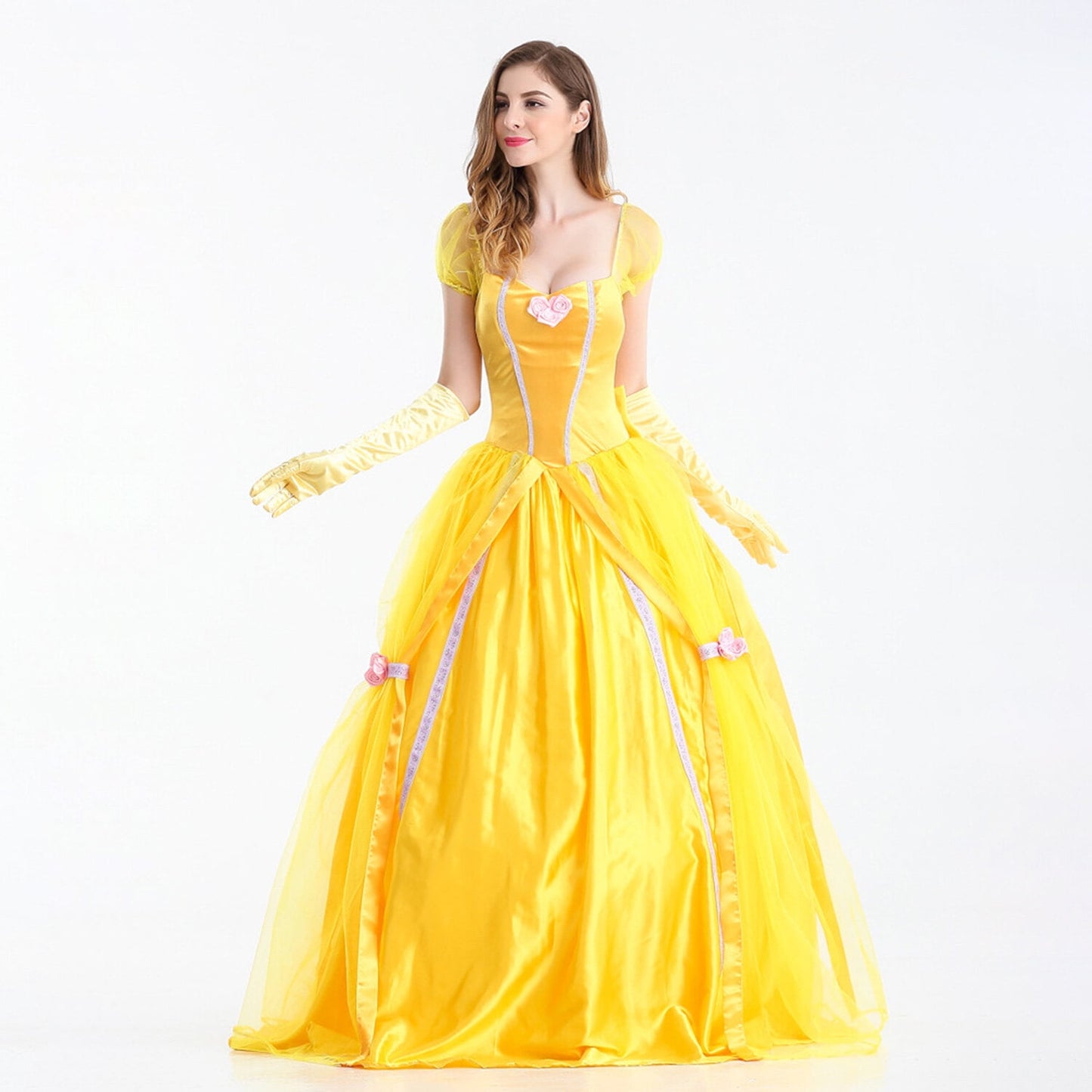 Phenas Belle Dress Beauty and Beast Costume for Women Belle Cosplay Princess Dress Up Clothes Halloween