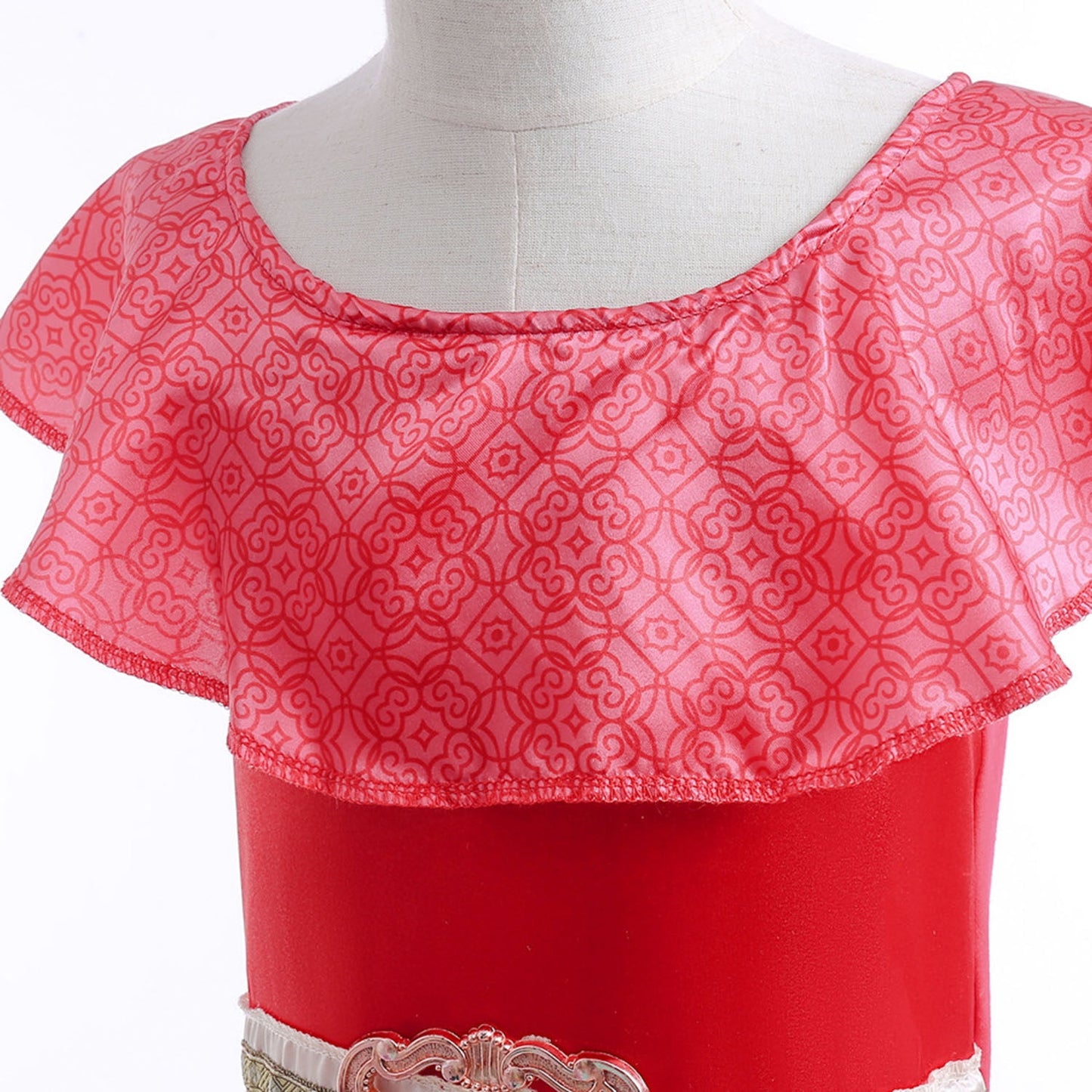 HAWEE Girls Elena Princess Dress Birthday Halloween Party Queen Fancy-Dress Costume with Wig for Kids 2-12 Years