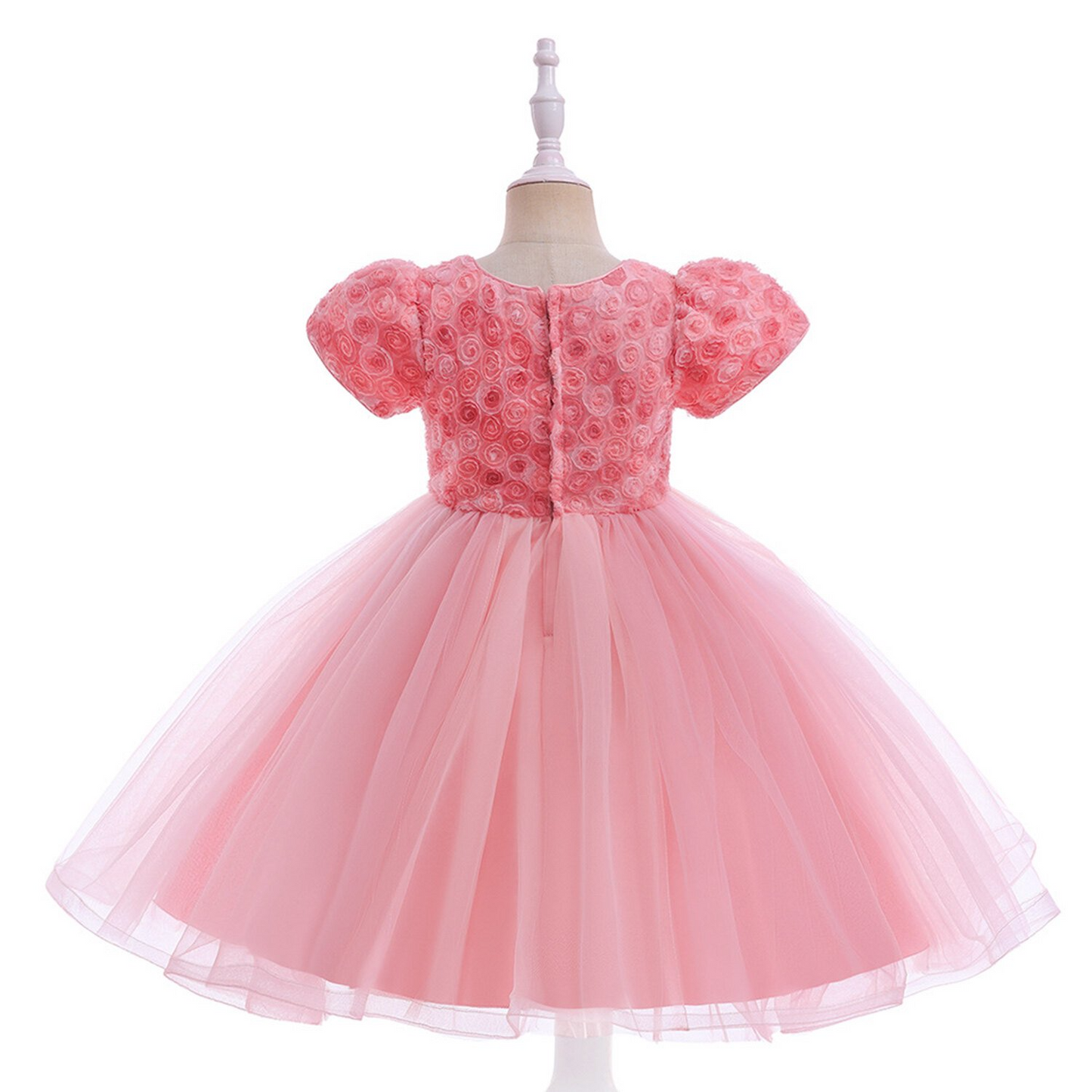 LOEL Little Girl Rainbow Tulle Dress Princess Pageant Wedding Birthday Party Tutu Formal Evening Gown