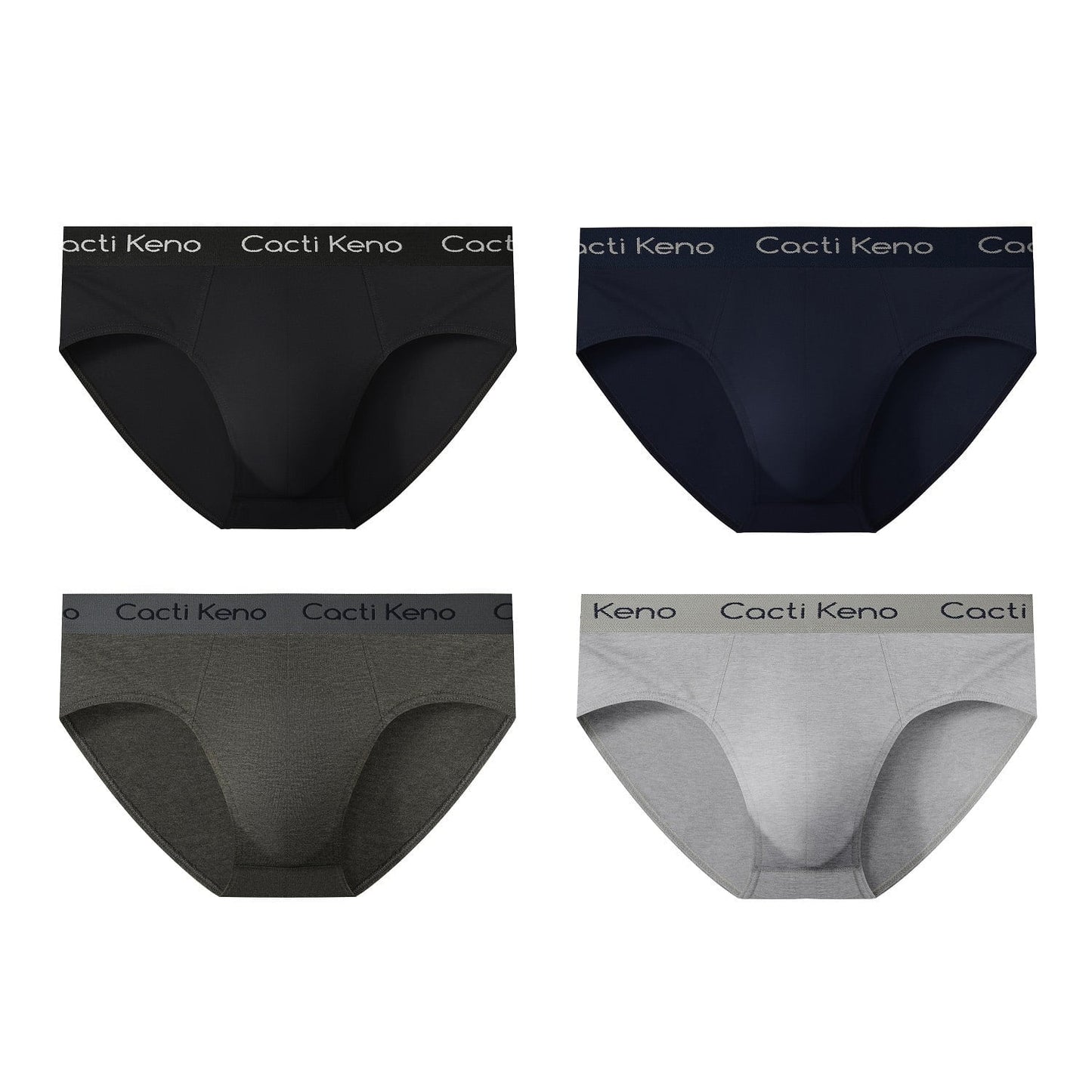 Phenas Men's Underwear Briefs Pack, Cotton Breathable Super Soft Comfort Lightweight Pouch Briefs in 4 Pack