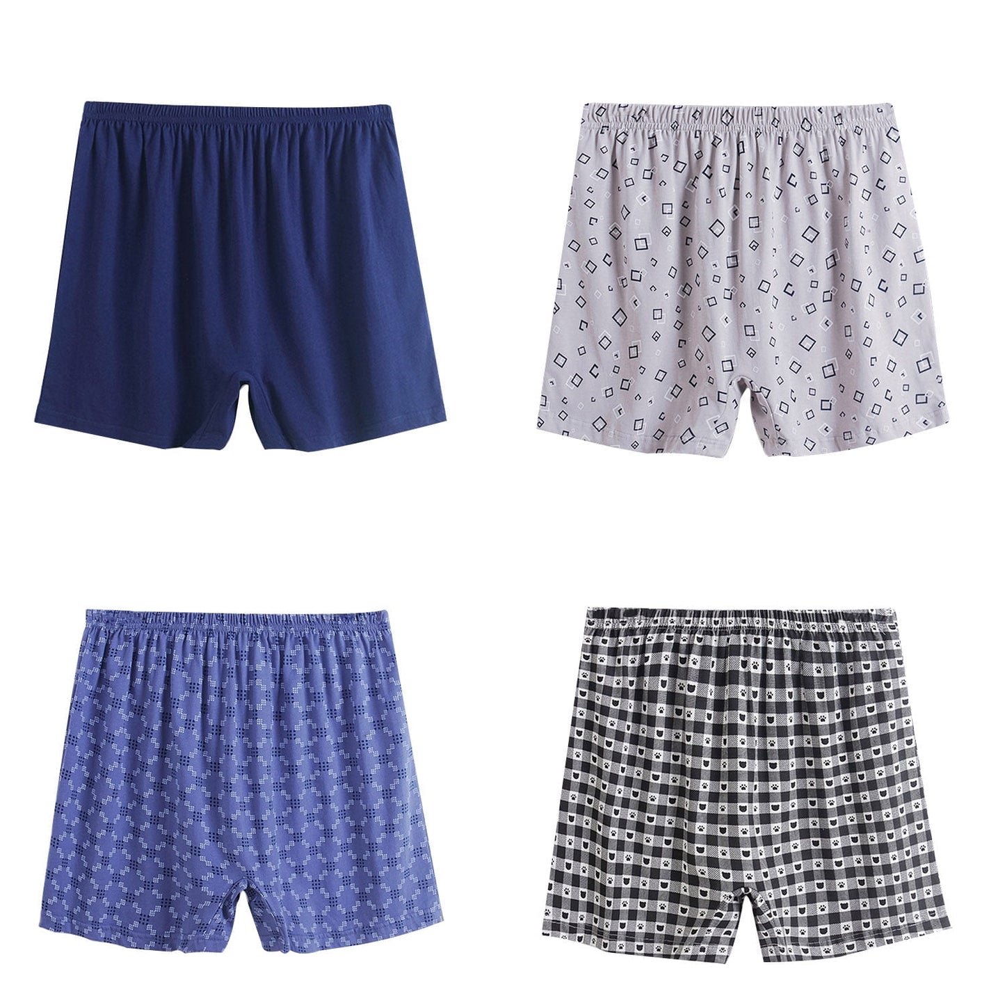 Phenas Men's Boxer Shorts, Comfortable Cotton Boxers, 100% Cotton Checks Multicolor Boxers For Men, Multi Pack