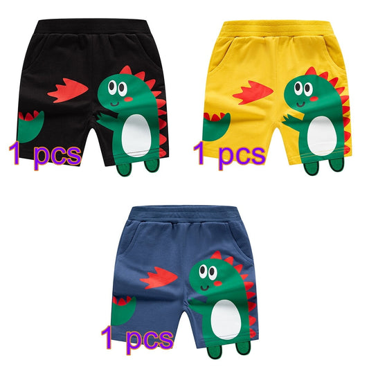 3 Pack Toddler Boys Shorts, Active Jogger Shorts for Boys Summer Cotton Pull-On Casual Knit Shorts with Pockets