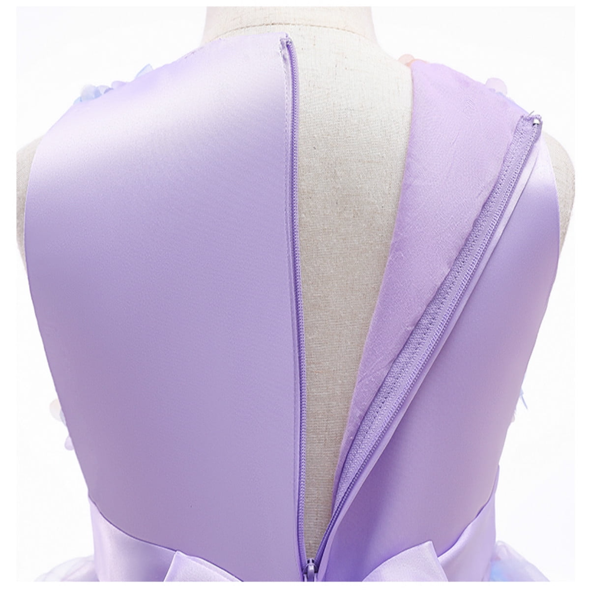 LOEL Kids Flower Dresses For Baby Girls Elegant Wedding Princess Dress Ceremony Party Rainbow Tutu Ball Gown