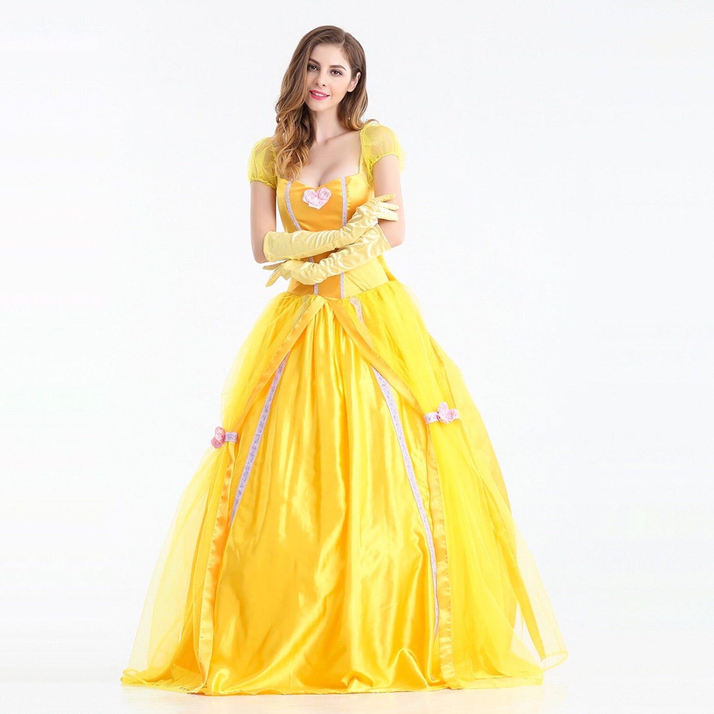 Phenas Belle Dress Beauty and Beast Costume for Women Belle Cosplay Princess Dress Up Clothes Halloween