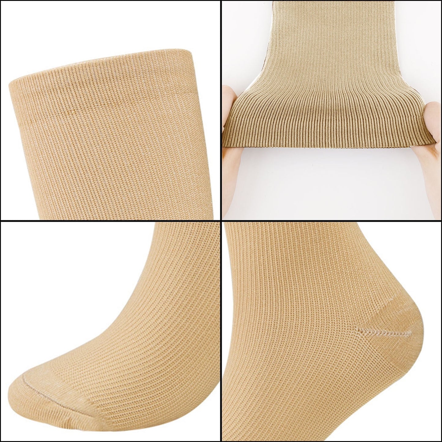 KAWELL Compression Socks for Women and Men, 15-20 mmHg Support Knee High Socks for Running,Nursing,Athletic