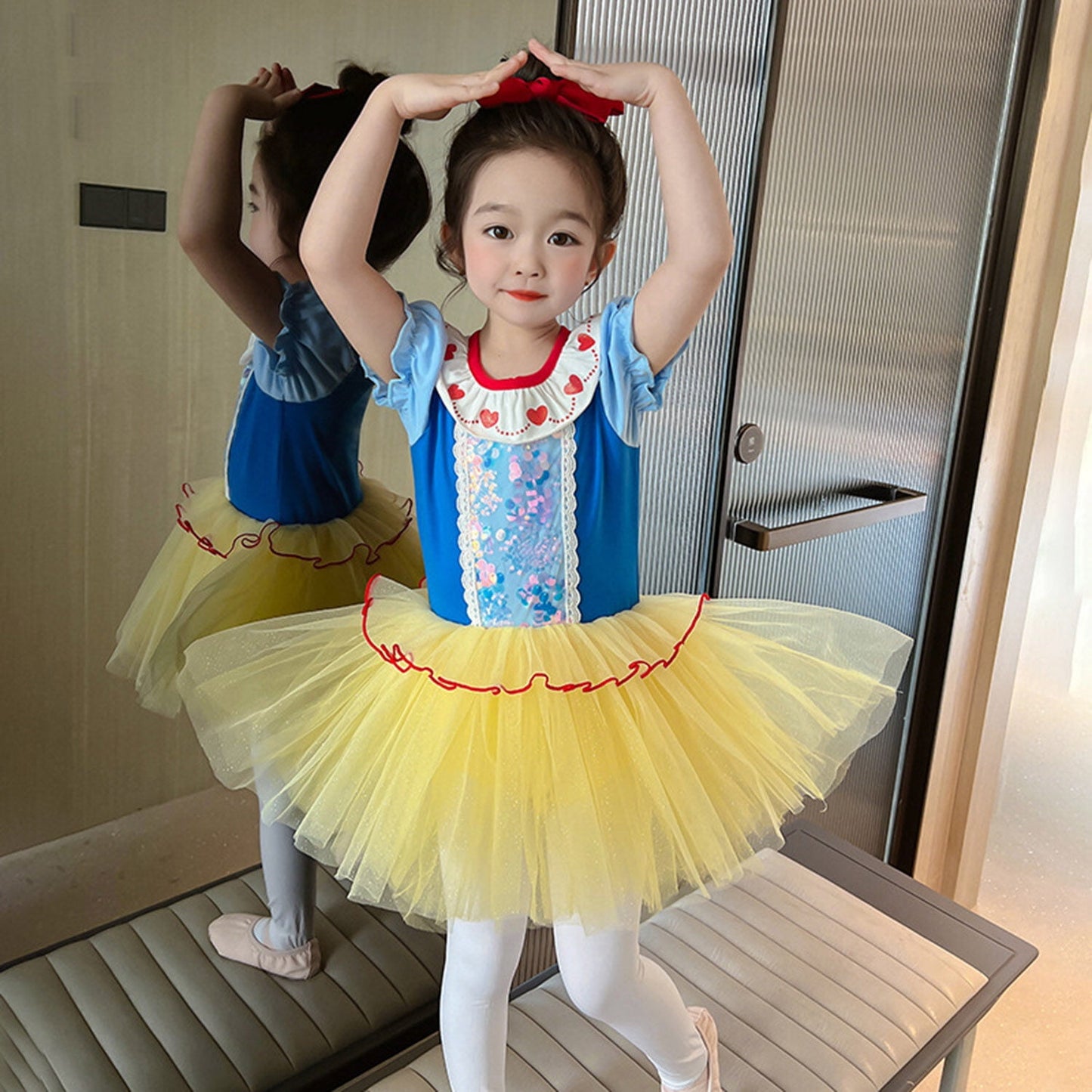 Phenas Ballet Leotards Tutu Dress for Toddler Girls Ballerina Outfits Dance Costume Dancewear with Tulle Skirt