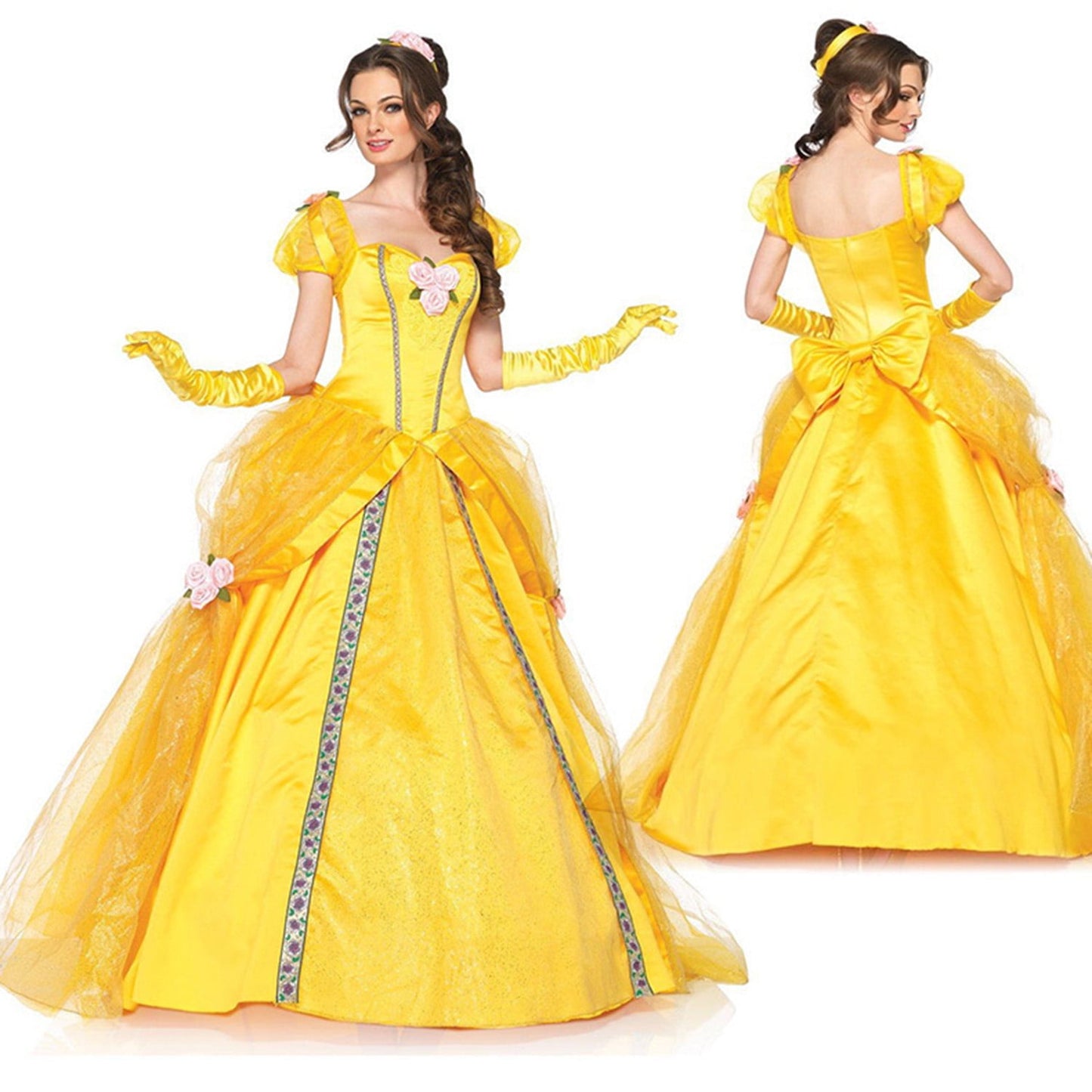Phenas Belle Dress Beauty and Beast Costume for Women Belle Cosplay Princess Dress Up Clothes Halloween