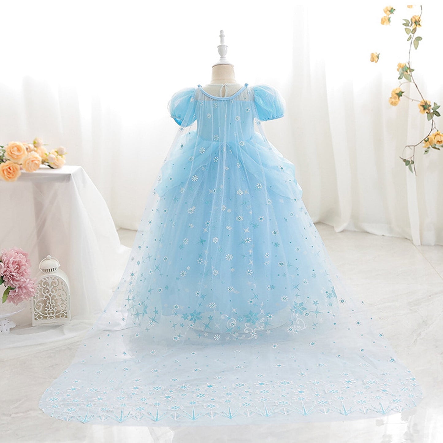 Phenas Princess Costume for Girls Princess Dress Halloween Fancy Party Dress Princess Dress Up Clothes for Little Girls