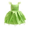KAWELL Princess Green Costume for Girls Halloween Dress up Birthday Party Outfit