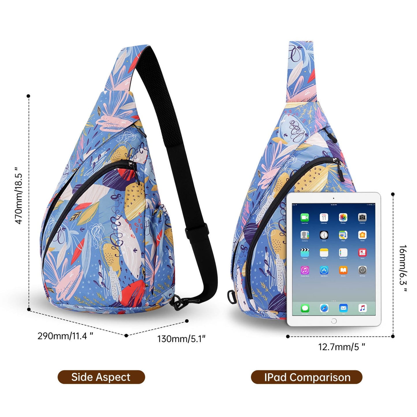KAWELL Sling Backpack - Unisex Messenger Bag Crossbody Backpack Travel Multipurpose Daypacks for Men Women Lady