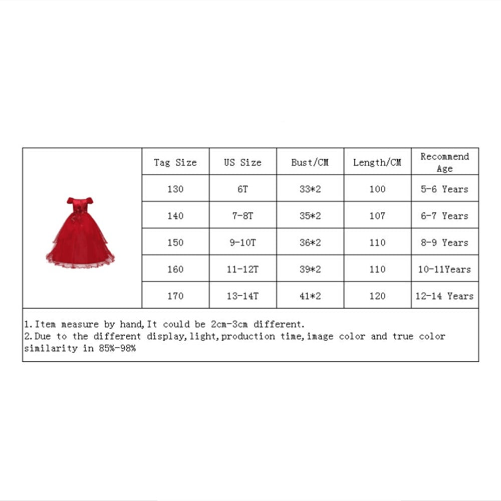 LOEL Flower Girls Embroidery Lace Bridesmaid Dress Beaded Wedding Party Full Length Dance Gown for Girls 4-14 Years