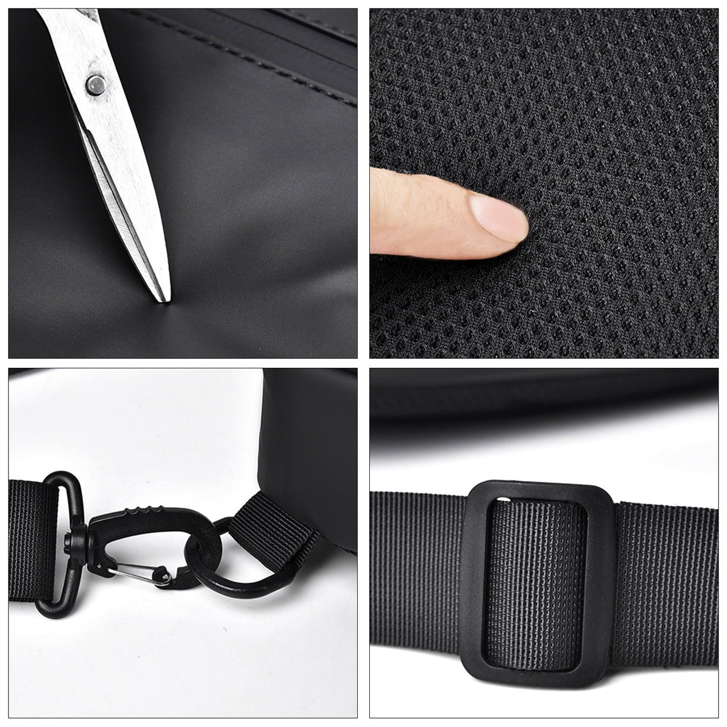 Phenas Mens Sling Bag, Waterproof Sling Bag with USB Charging Port Casual Daypack Chest Crossbody Bag