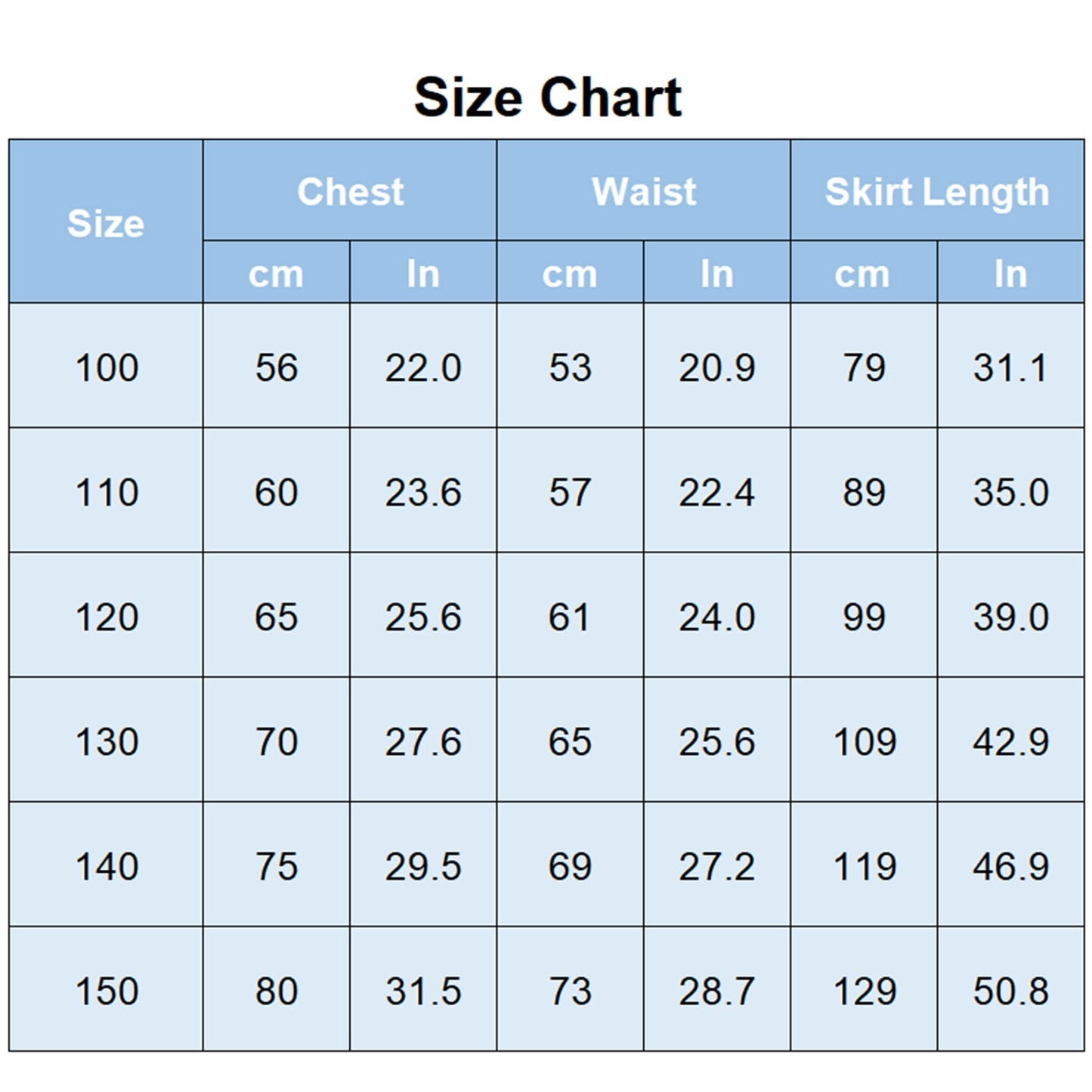 HAWEE Princess Blue Dress for Girls Puffy Sleeve Princess Costume Halloween Cosplay Party Fancy Dress(2-12Y)