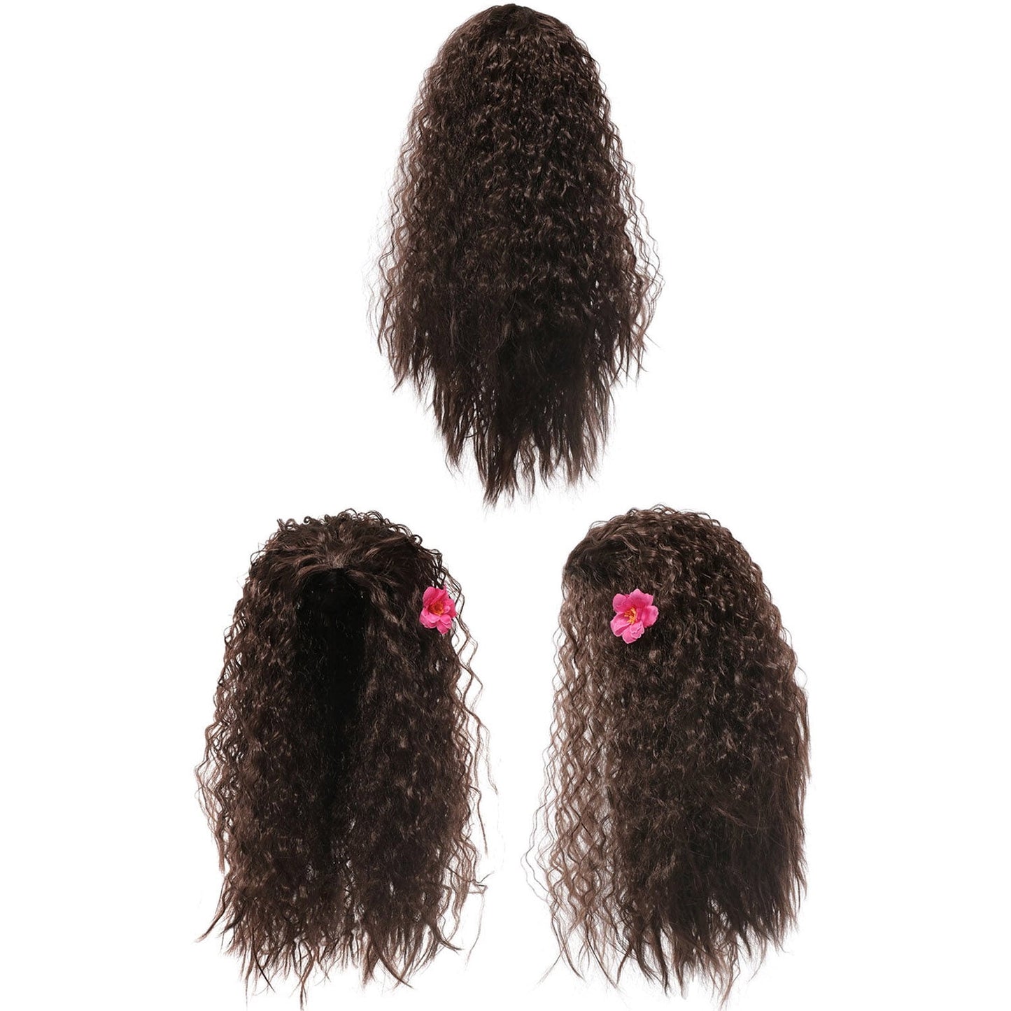 Phenas Arabian Princess Wig for Girls Jasmine Braid with Princess Tiara Princess Dress Up Costume Cosplay Halloween Accessories for Kids