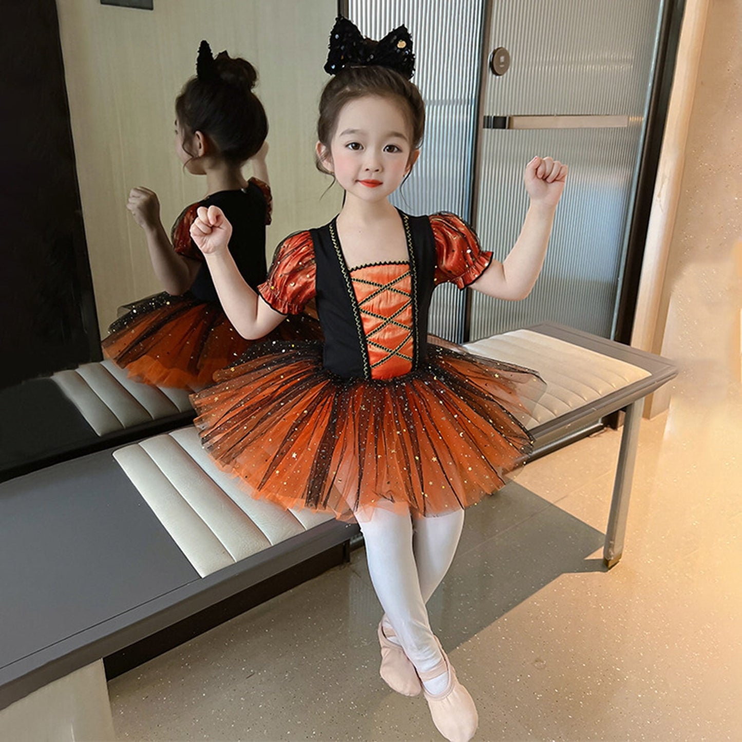 Phenas Ballet Leotards Tutu Dress for Toddler Girls Ballerina Outfits Dance Costume Dancewear with Tulle Skirt