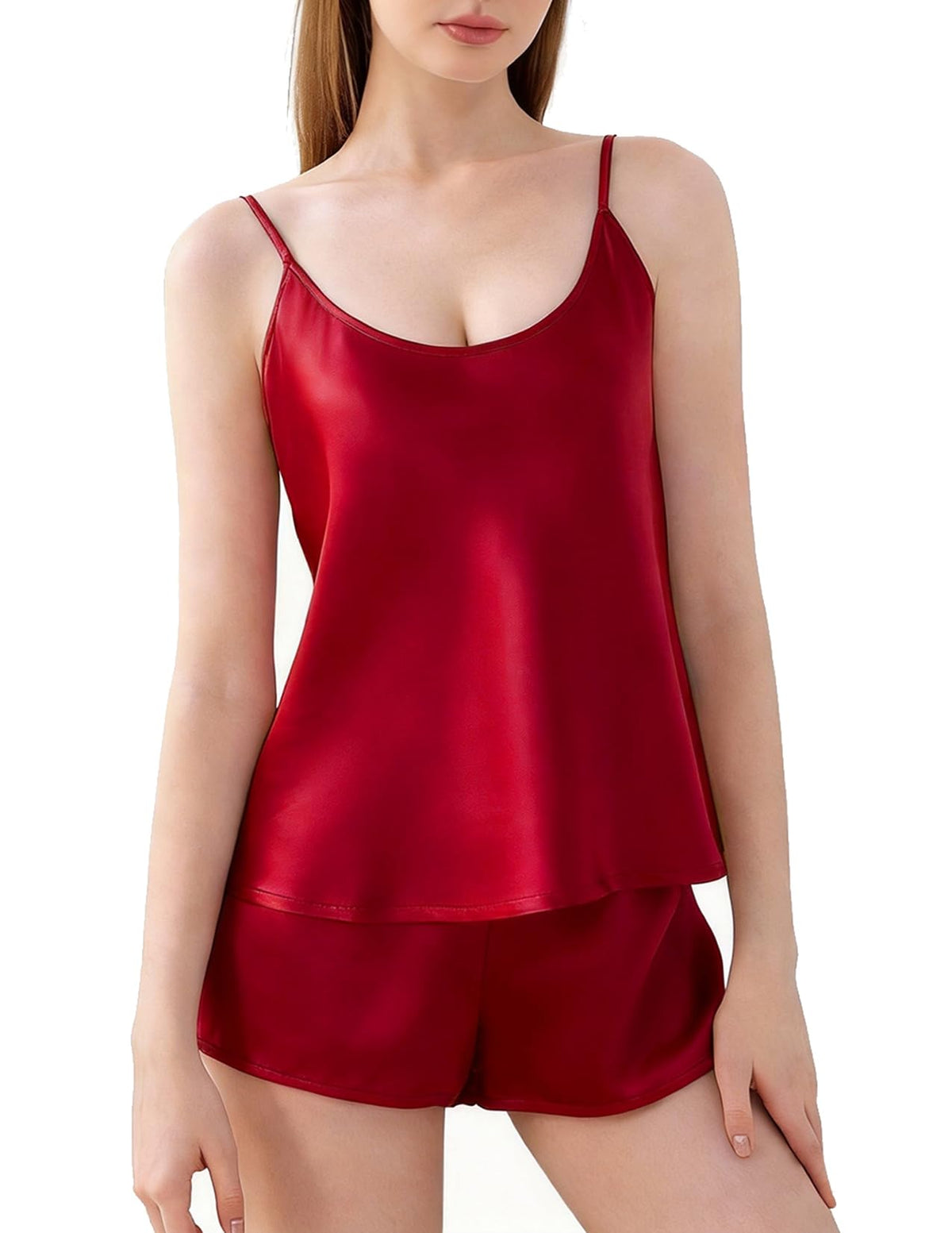 LOEL 100% 22 Momme Mulberry Silk Women's Cami & Shorts Pajama Set XS-XXL