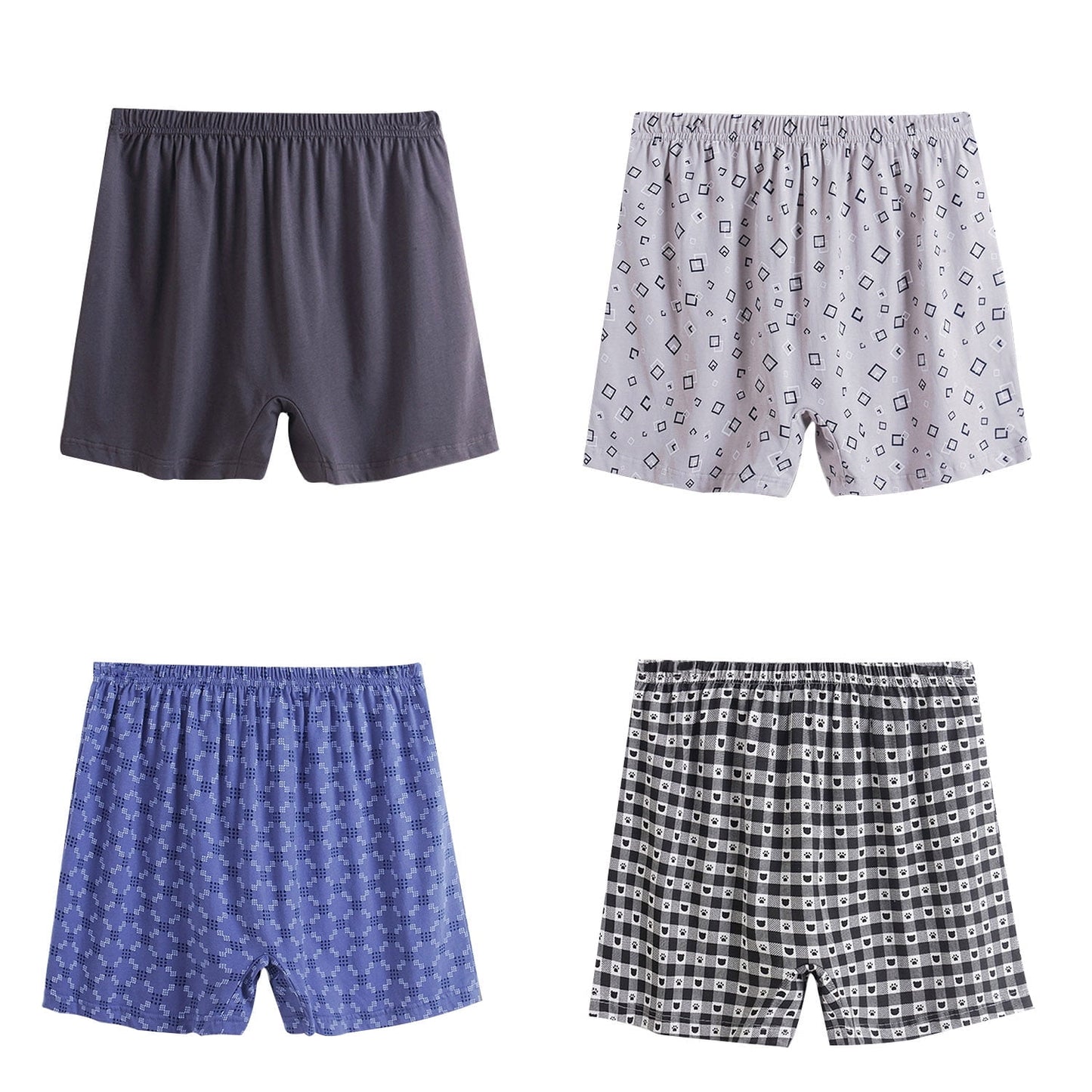 Phenas Men's Boxer Shorts, Comfortable Cotton Boxers, 100% Cotton Checks Multicolor Boxers For Men, Multi Pack