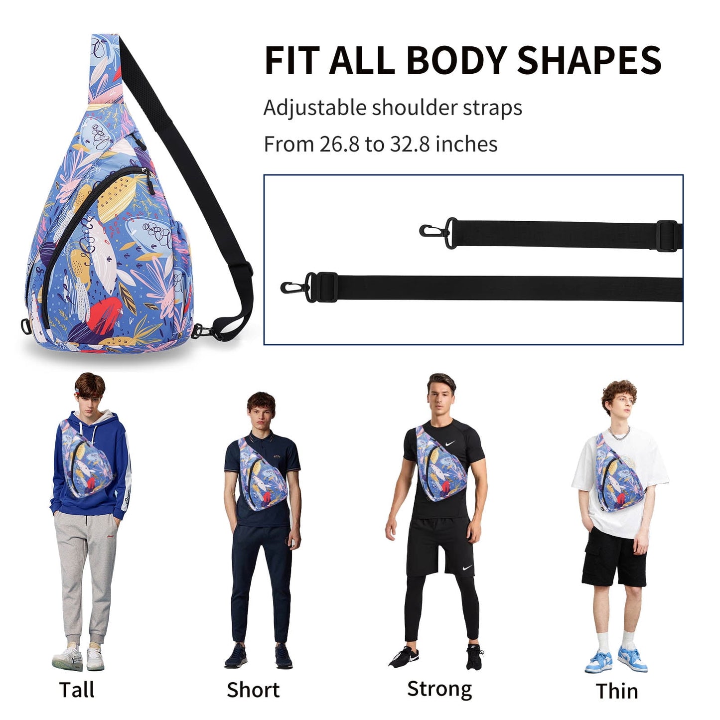 KAWELL Sling Backpack - Unisex Messenger Bag Crossbody Backpack Travel Multipurpose Daypacks for Men Women Lady