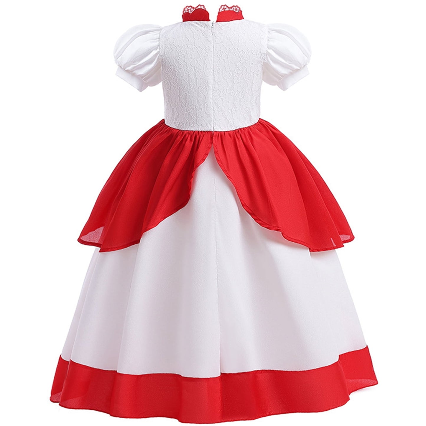 KAWELL Princess Pink Peach Costume for Girls Halloween Cosplay Dress Up 5-6 Years