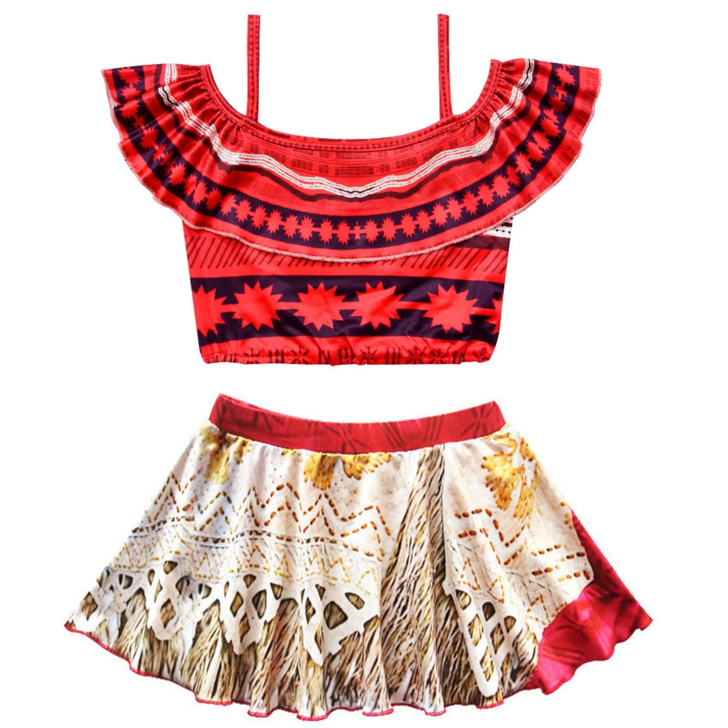 HAWEE Girls Princess Moana Swimwear Adventure Bathing Suit Tankini Moana Swimsuit 2 Pieces