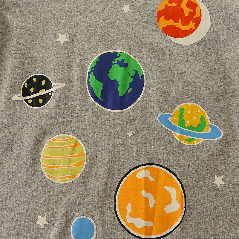 HuaAngel Boys Cotton Long Sleeve T-Shirt Crew Neck Funny Print Shirt 3 Packs Sizes 2-7