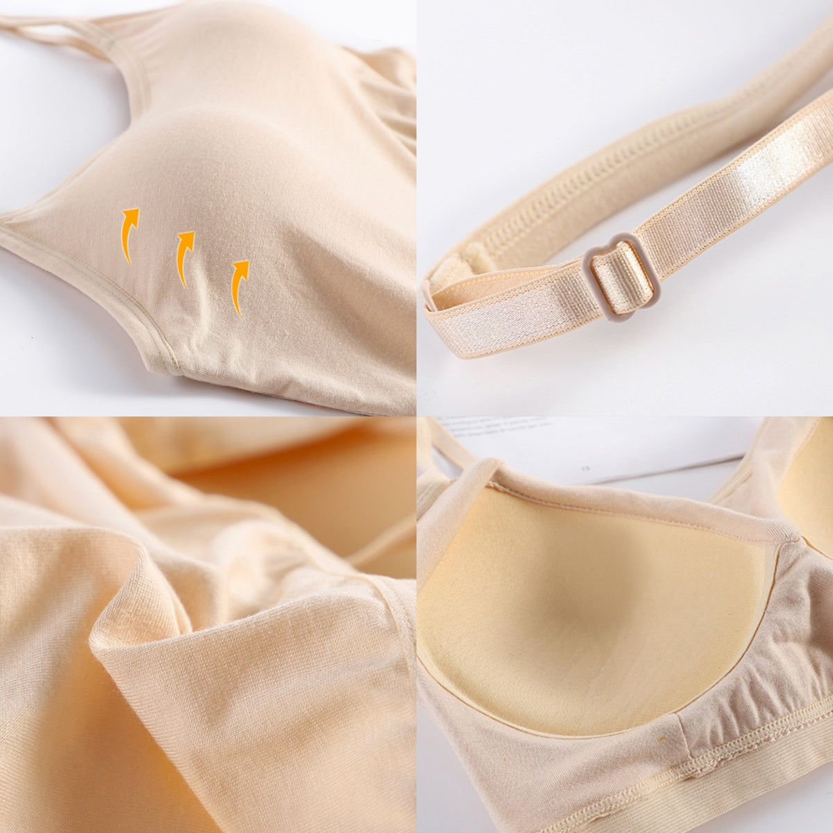 HuaAngel Girls Tank Tops 3 Packs Soft Modal Breathable Camisoles with Adjustable Strap and Padded Sizes M-3XL