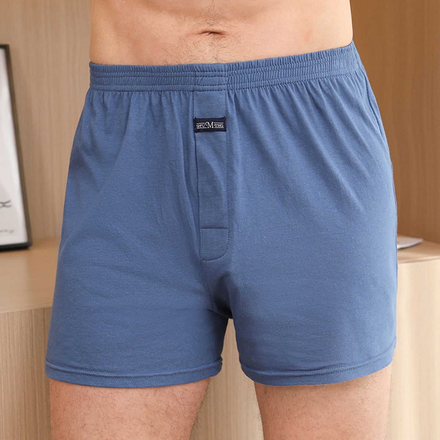Phenas Men’s Underwear Boxer Soft Cotton Knit Mens Boxer Shorts Underwear Men Pack of 4