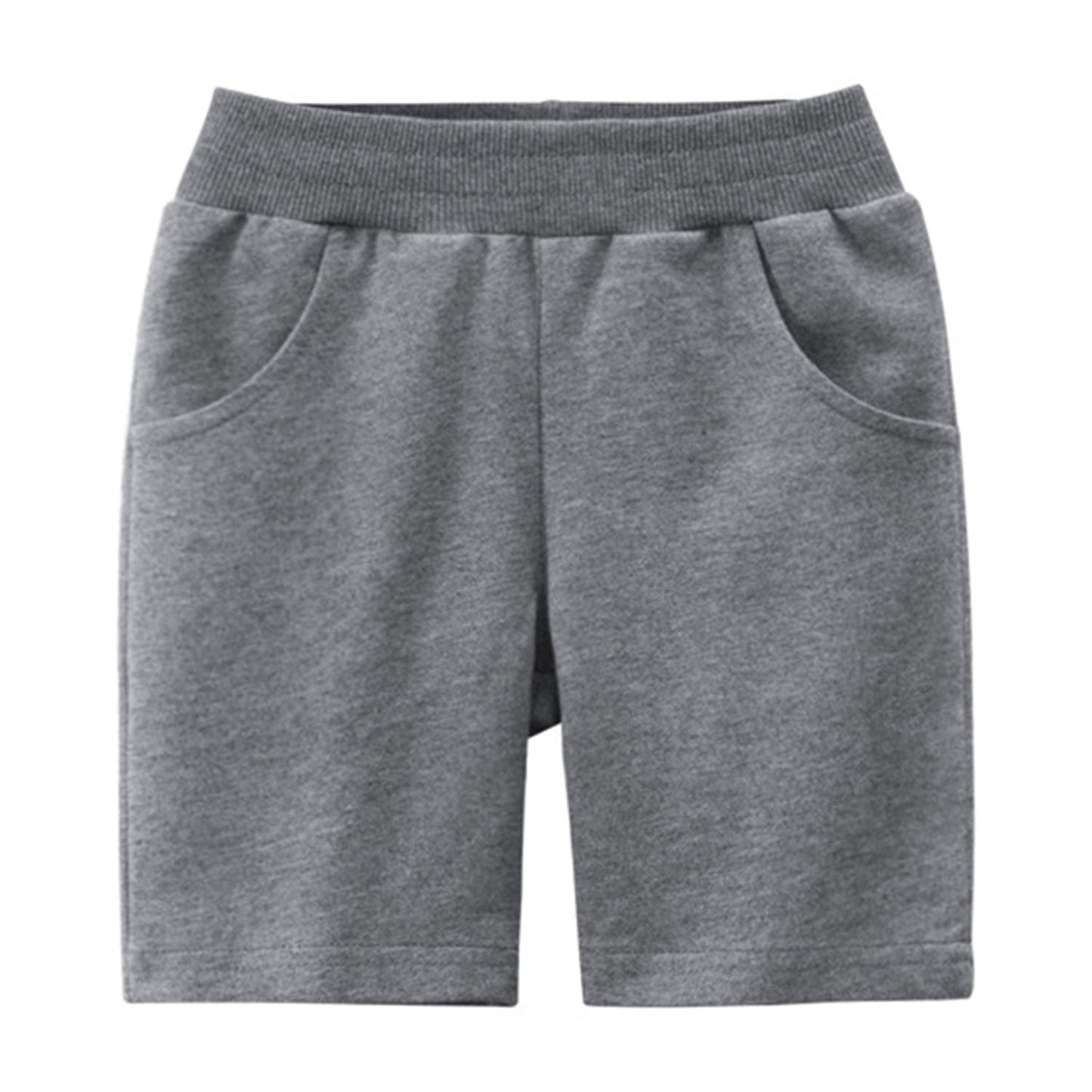 Toddler Boys 4 Pack Cotton Sport Jogger Shorts,Kids Summer Solid Active Short Pants with Pocket
