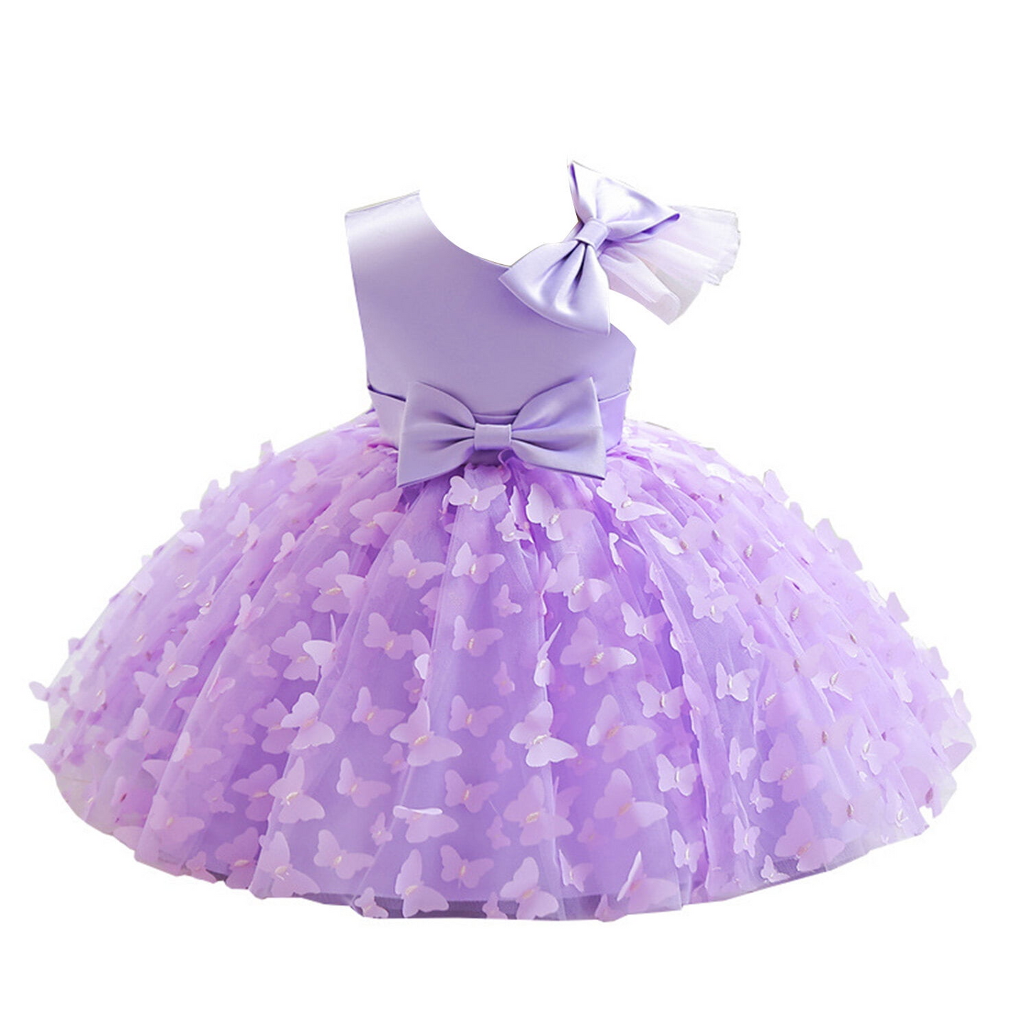 LOEL Toddler Baby Girls Butterfly Dress Flower Girl Sleeveless Princess Dresses Party Wedding Gown