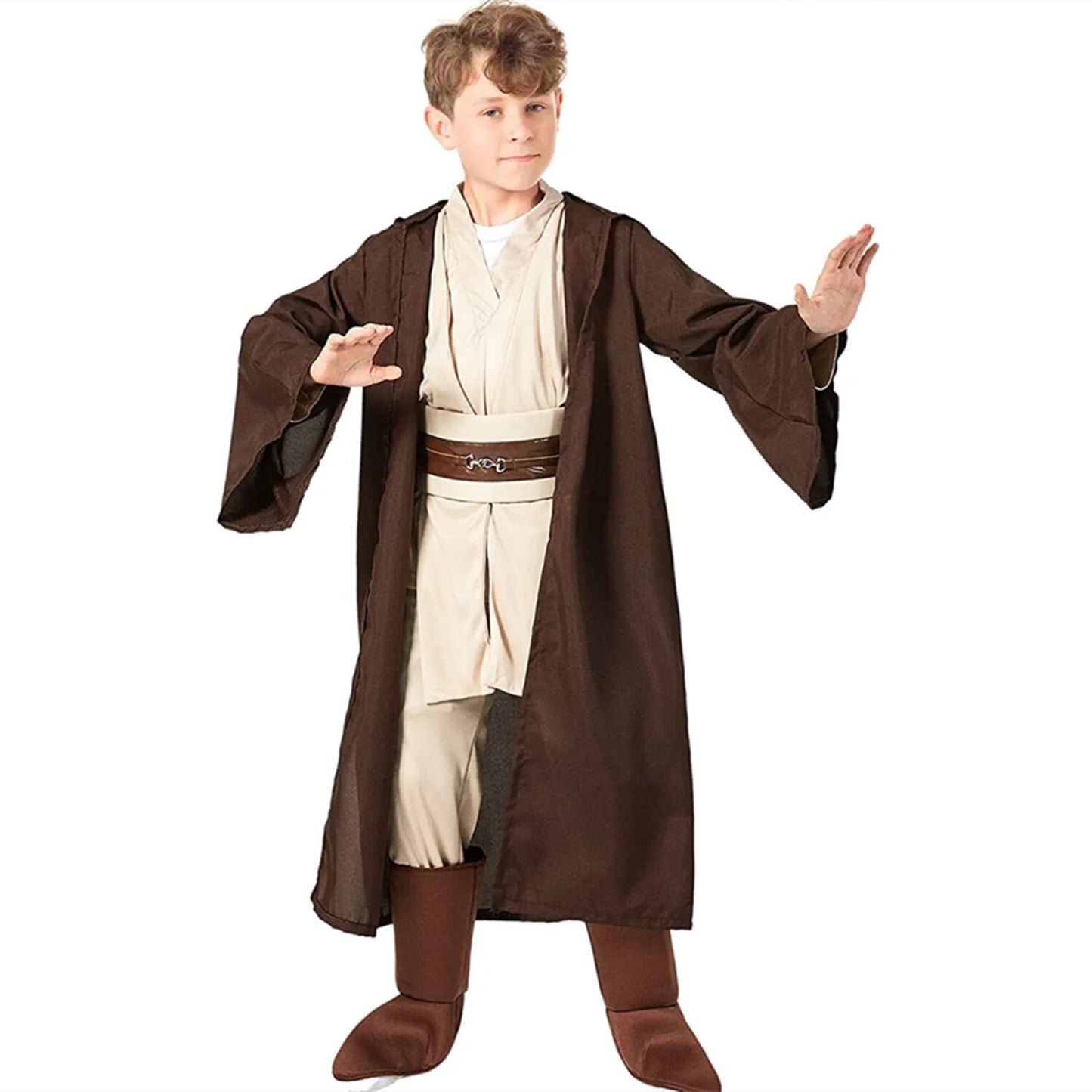 Phenas Knight Costume for Kids Halloween Cosplay Tunic Hooded Cape Sci-fi Film Classic Robe Outfit 3-14 Years