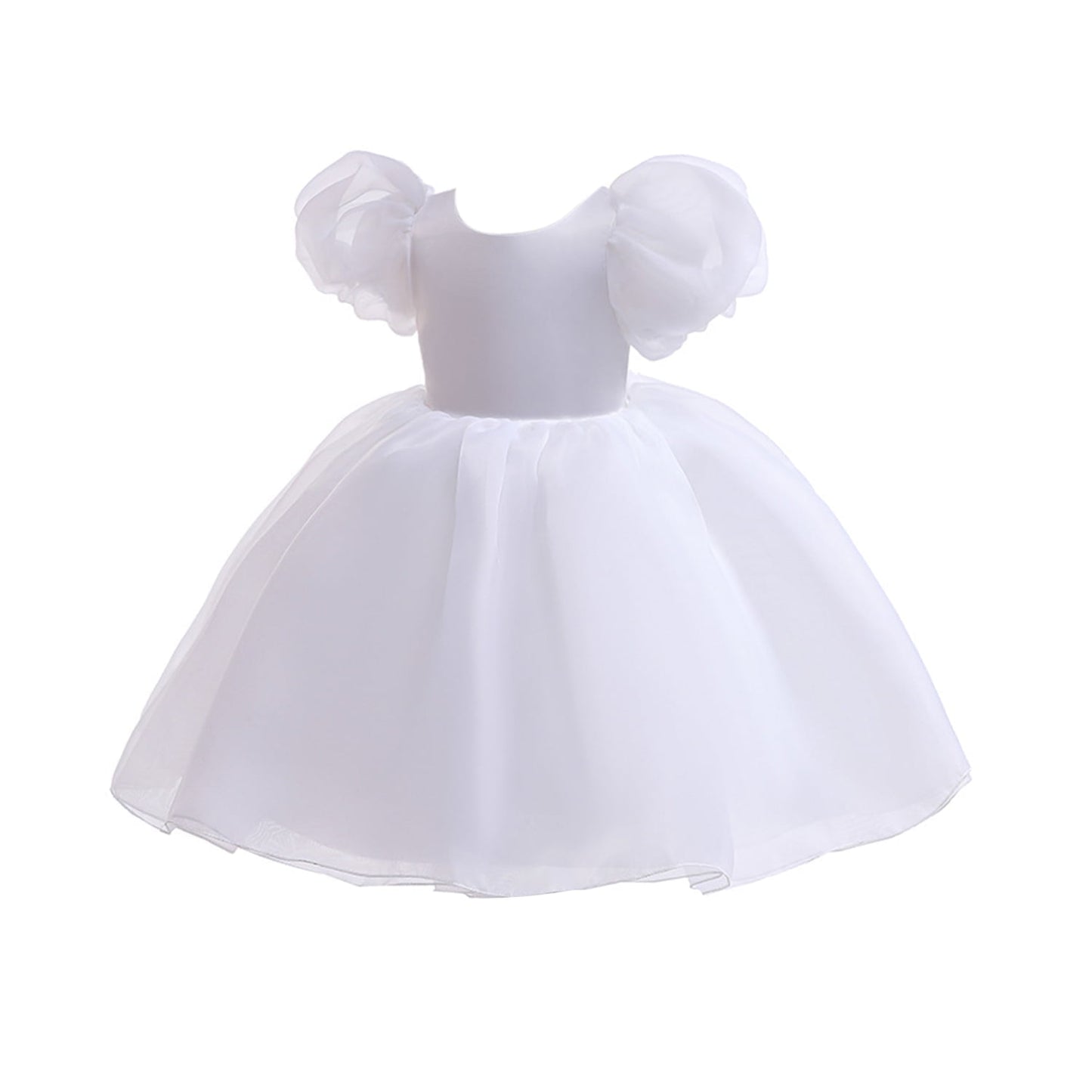 KAWELL Easter Dress for Girls Puff Sleeve Floral Dress Wedding Pageant Party Ball Gown Dresses