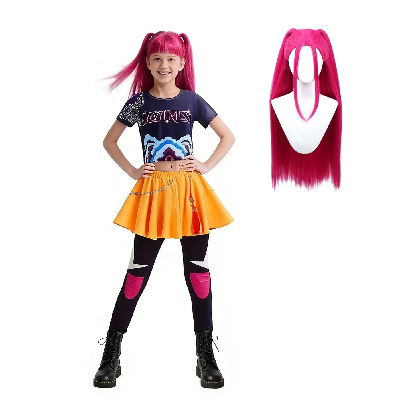 KAWELL Girls Pop Singer Costumes 3-14 Years, Toddler Halloween Cosplay Costume Kids Dance Stage Outfit Set