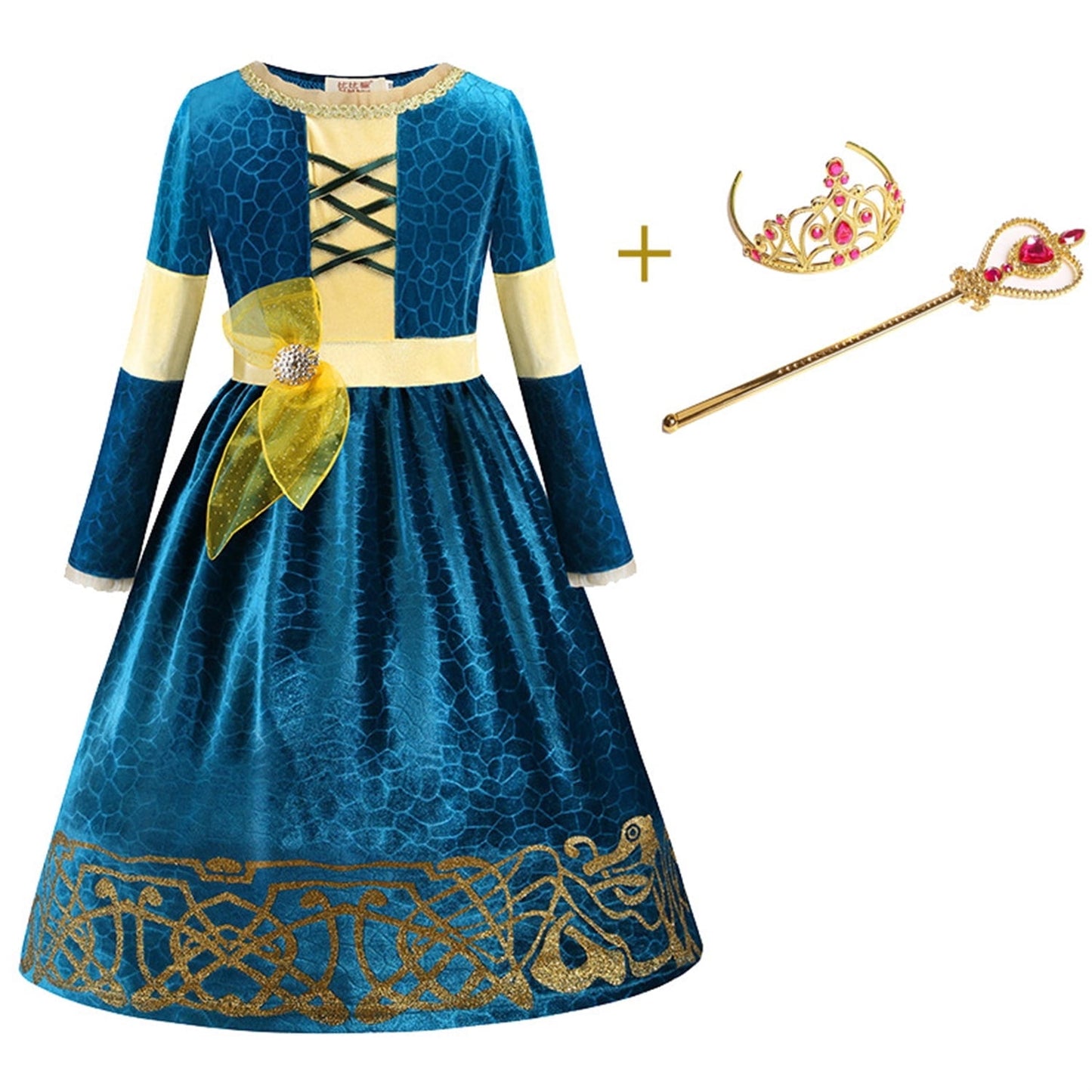 KAWELL Brave Princess Merida Costume Kids Dress Up Costume Birthday Carnival Party Classic Costume