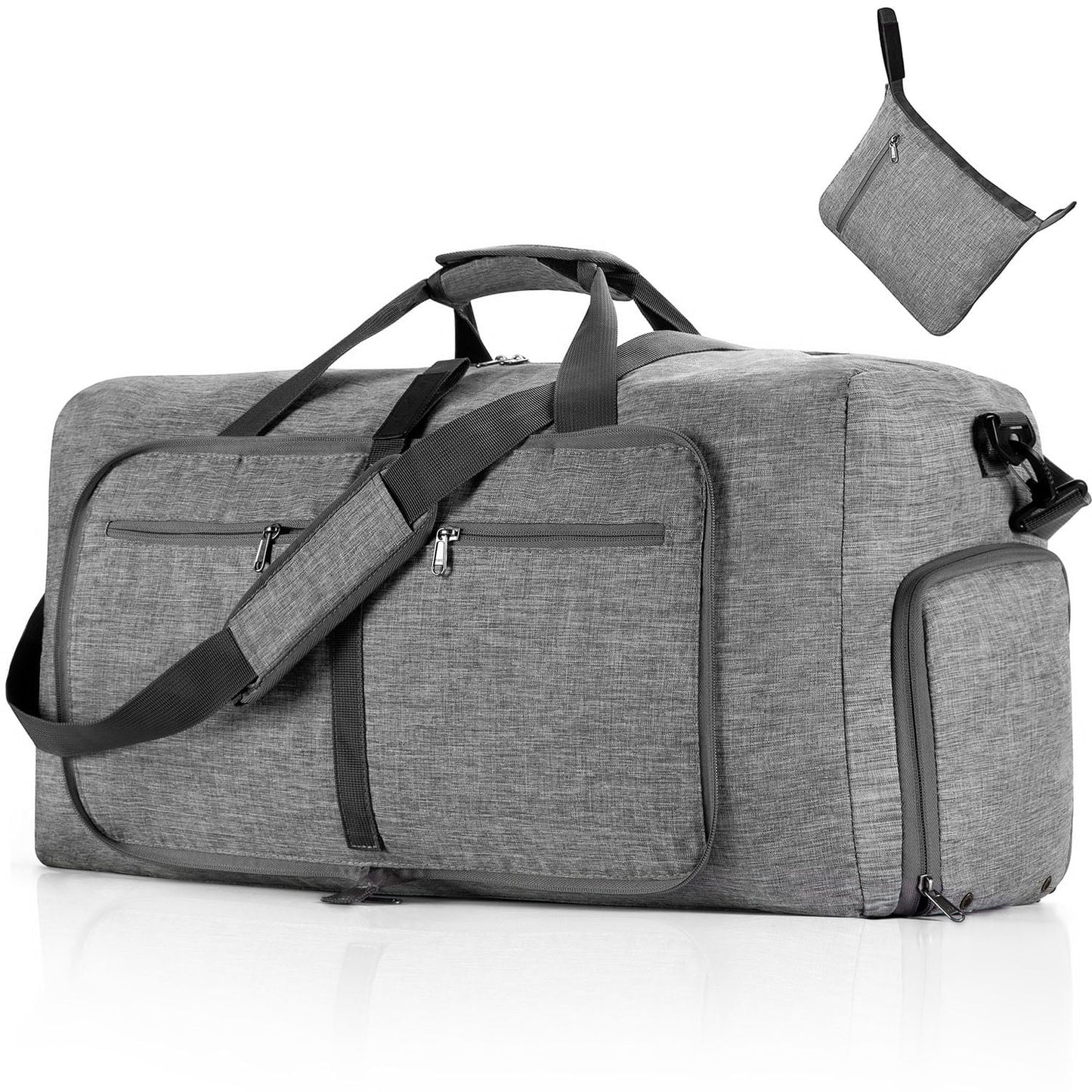 Phenas 115L/85L/65L Large Duffle Bag, Foldable Travel Gym Bag with Shoe Compartment, Lightweight Water Repellent Tear Resistant for Camping, Weekender, Overnight Travel