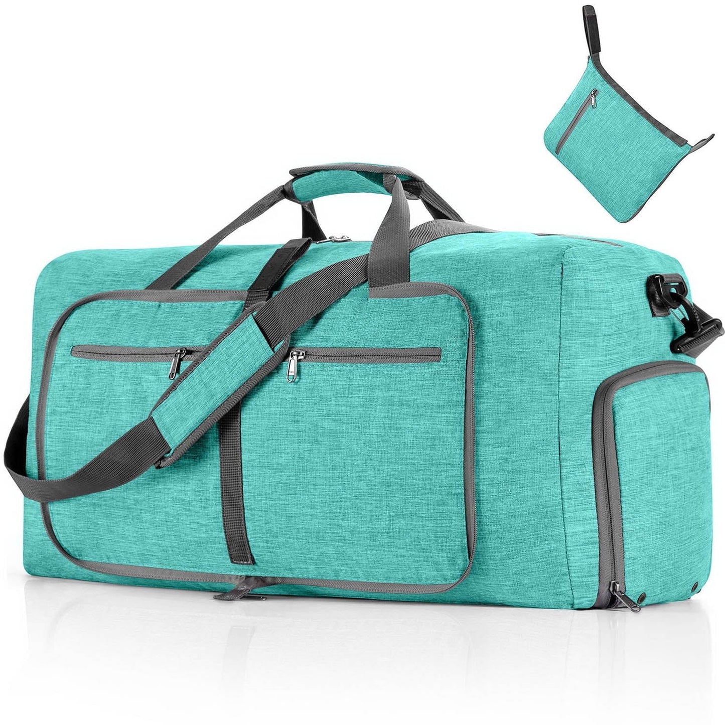 Phenas 115L/85L/65L Large Duffle Bag, Foldable Travel Gym Bag with Shoe Compartment, Lightweight Water Repellent Tear Resistant for Camping, Weekender, Overnight Travel