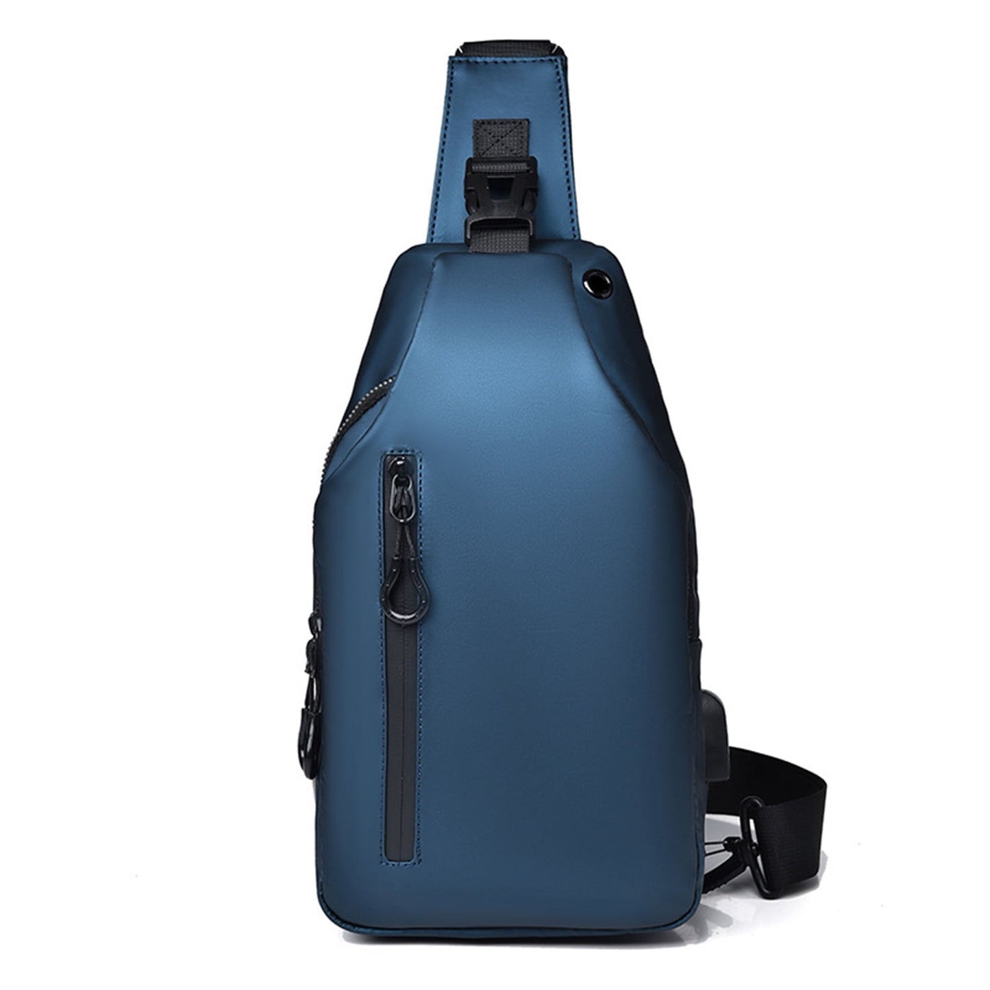 Phenas Mens Sling Bag, Waterproof Sling Bag with USB Charging Port Casual Daypack Chest Crossbody Bag
