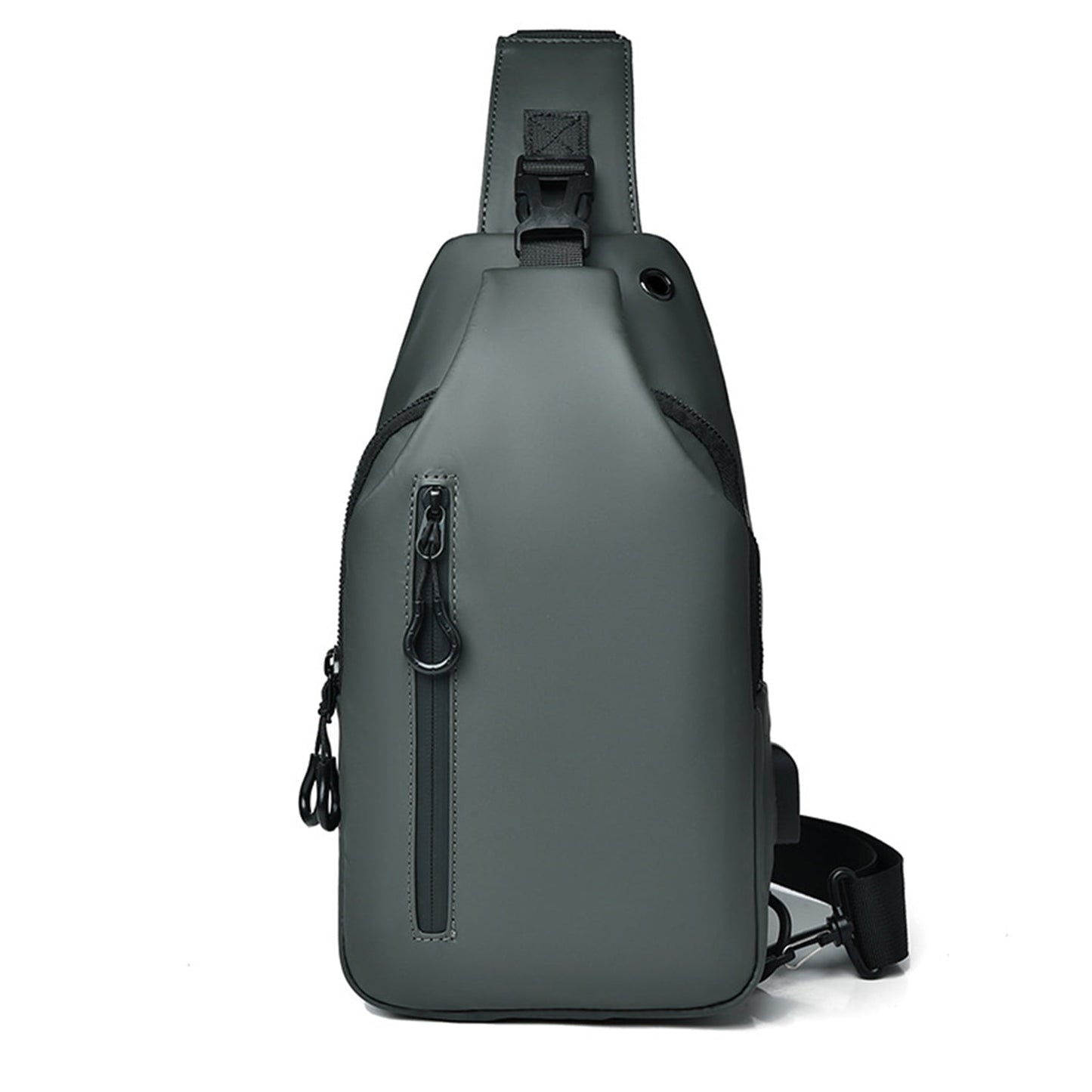 Phenas Mens Sling Bag, Waterproof Sling Bag with USB Charging Port Casual Daypack Chest Crossbody Bag