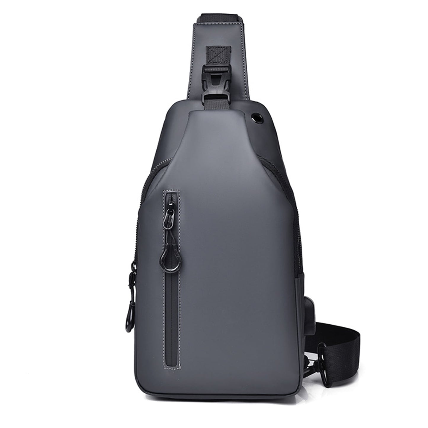 Phenas Mens Sling Bag, Waterproof Sling Bag with USB Charging Port Casual Daypack Chest Crossbody Bag