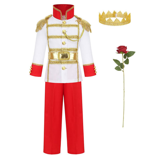 Prince Charming Boys' Costume Halloween Cosplay Costume Children's Middle Ages Royal Knight Fairy Tale Dress