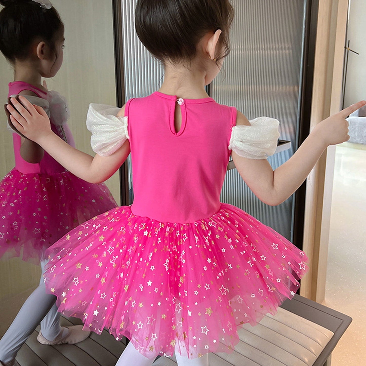 Phenas Ballet Leotards Tutu Dress for Toddler Girls Ballerina Outfits Dance Costume Dancewear with Tulle Skirt