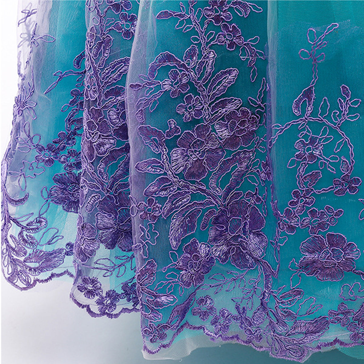 LOEL Girls Mermaid Princess Dresses Lace Tutu Ariel Costume for Kids Wedding, Halloween 3-10Years