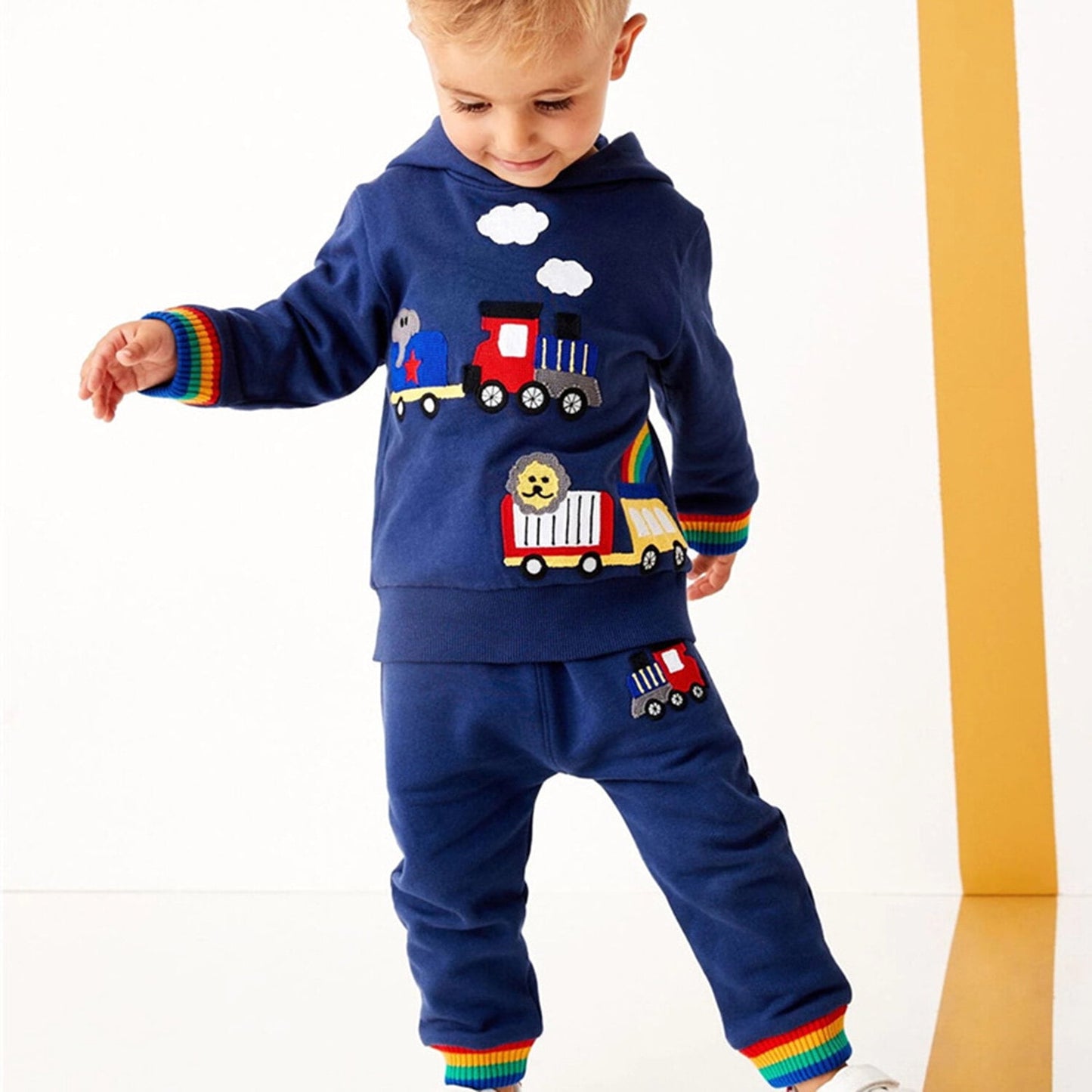 Phenas Toddler Boy's Pull on Sweatpants Kids Sport Jogger Cotton Casual Active Playwear Sweats Pants