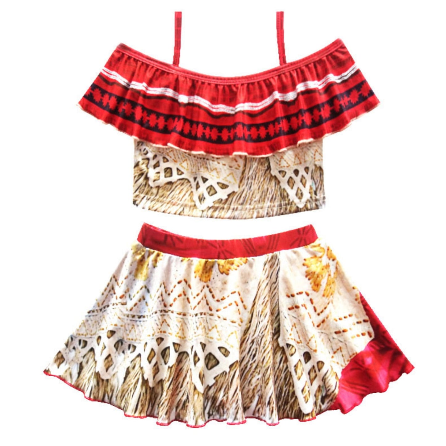HAWEE Girls Princess Moana Swimwear Adventure Bathing Suit Tankini Moana Swimsuit 2 Pieces