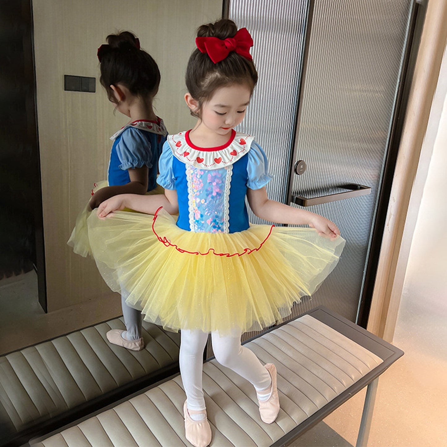 Phenas Ballet Leotards Tutu Dress for Toddler Girls Ballerina Outfits Dance Costume Dancewear with Tulle Skirt