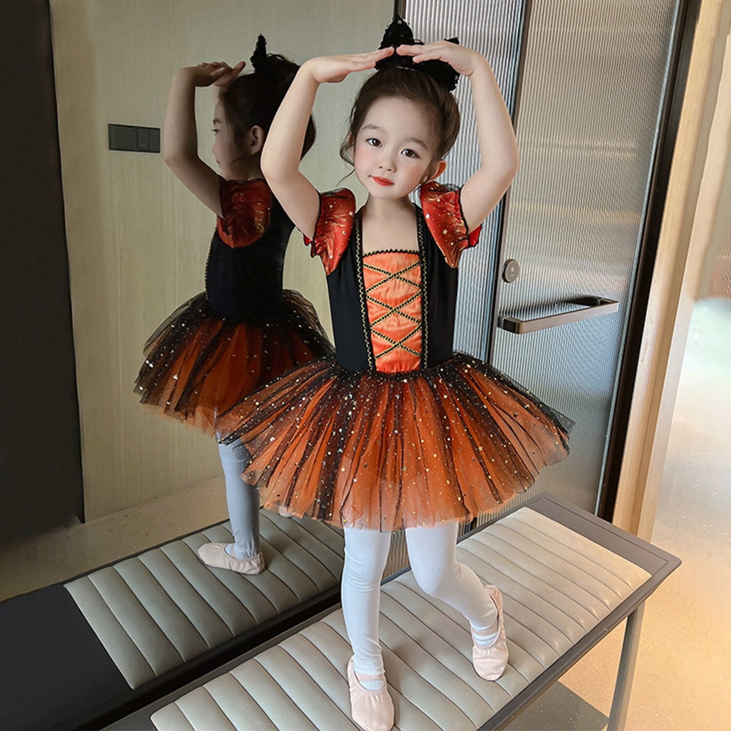 Phenas Ballet Leotards Tutu Dress for Toddler Girls Ballerina Outfits Dance Costume Dancewear with Tulle Skirt