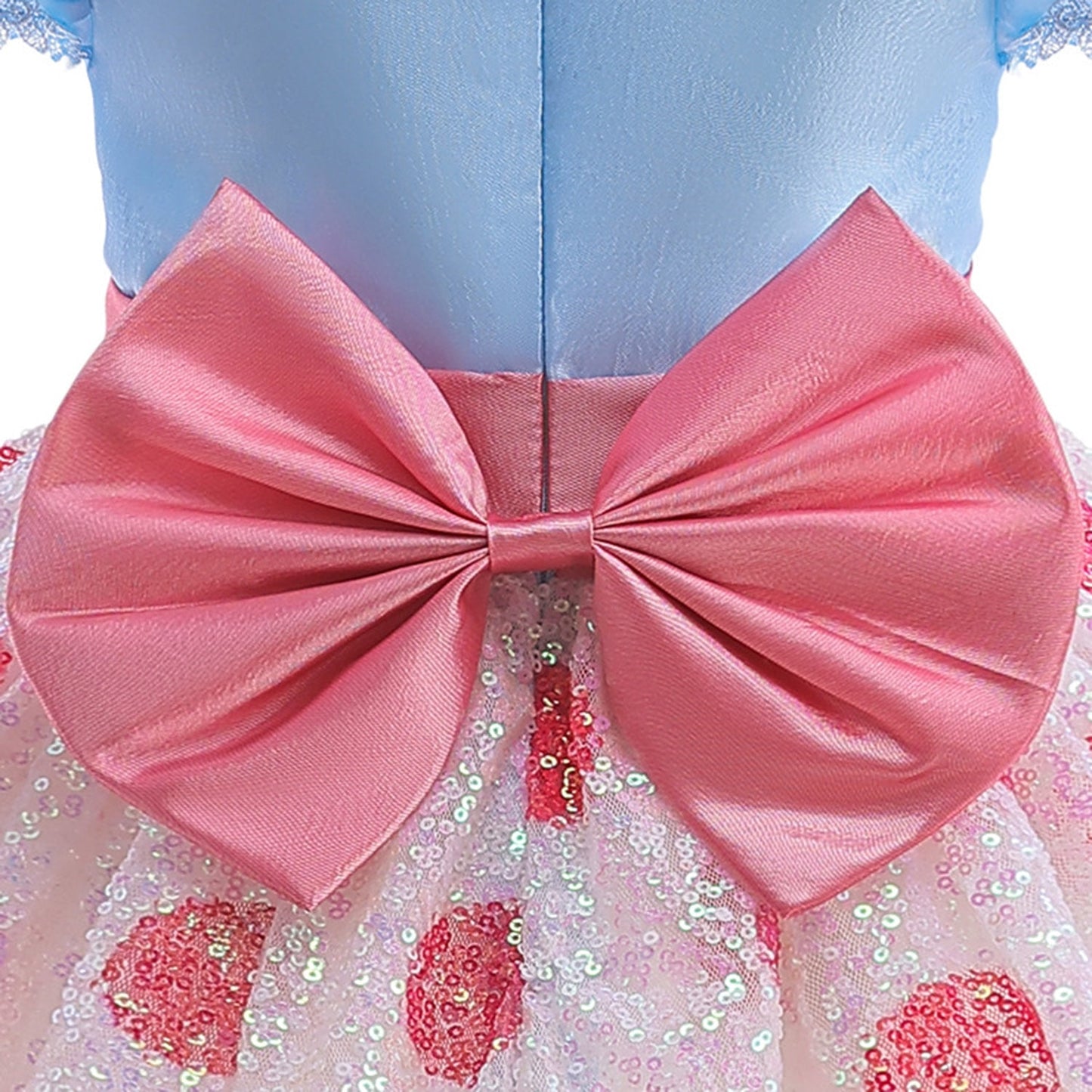 KAWELL Little Girl's Polka Dot Bo Peep Costume, Headband with Bow