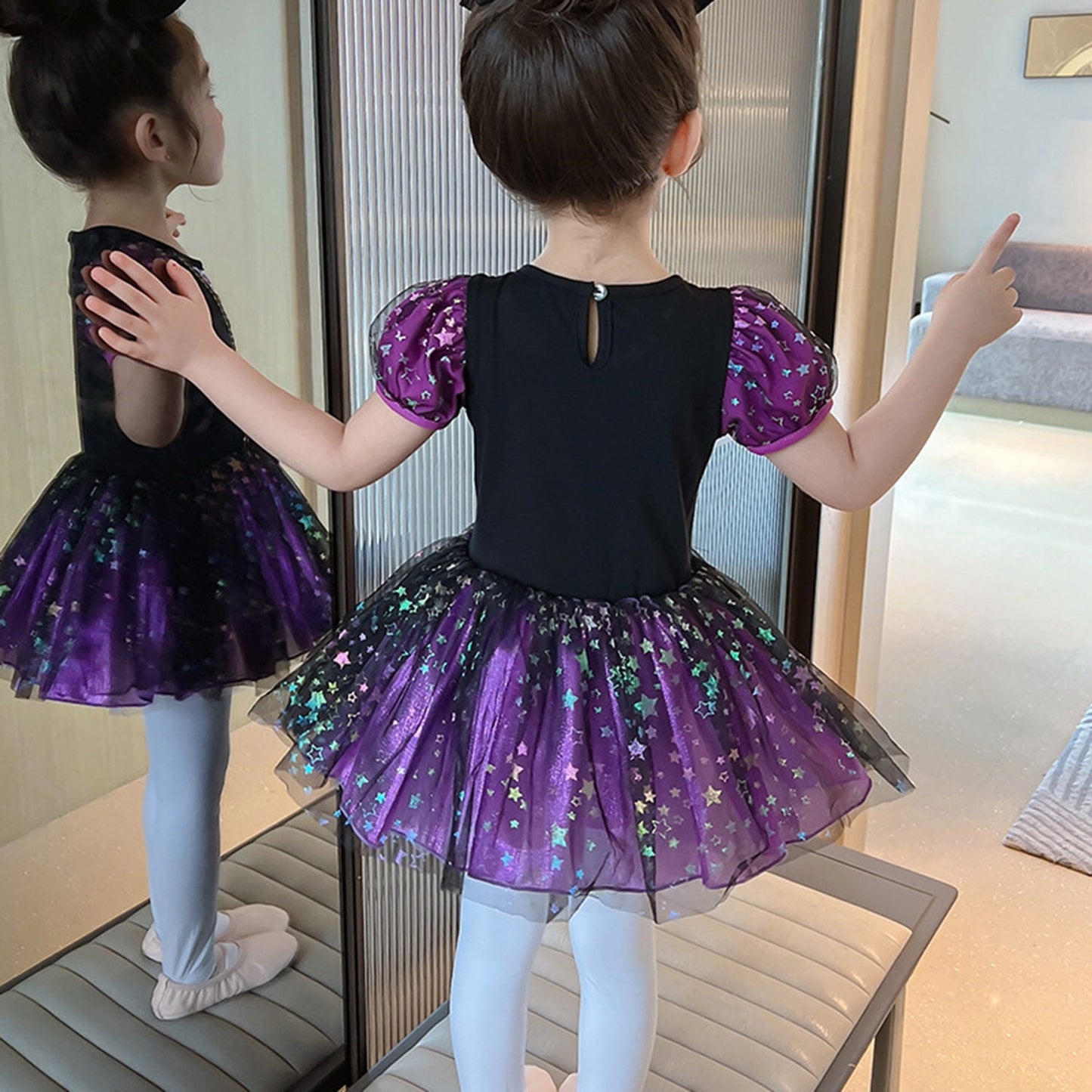 Phenas Ballet Leotards Tutu Dress for Toddler Girls Ballerina Outfits Dance Costume Dancewear with Tulle Skirt