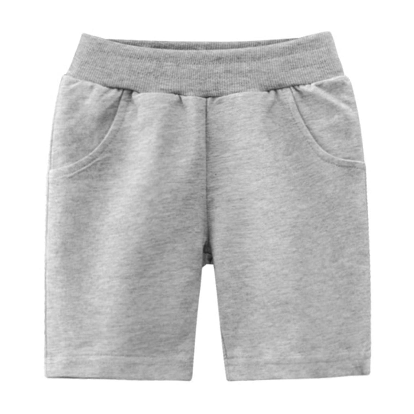 Toddler Boys 4 Pack Cotton Sport Jogger Shorts,Kids Summer Solid Active Short Pants with Pocket